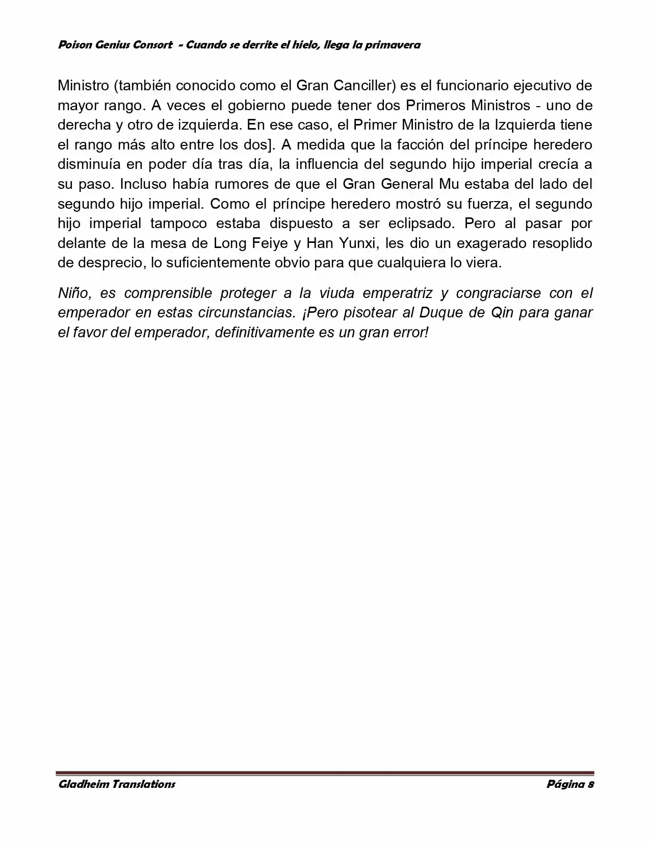 Poison Genious Consort (Novela) - Capítulo 309 - Página 7 - LectorTMOo