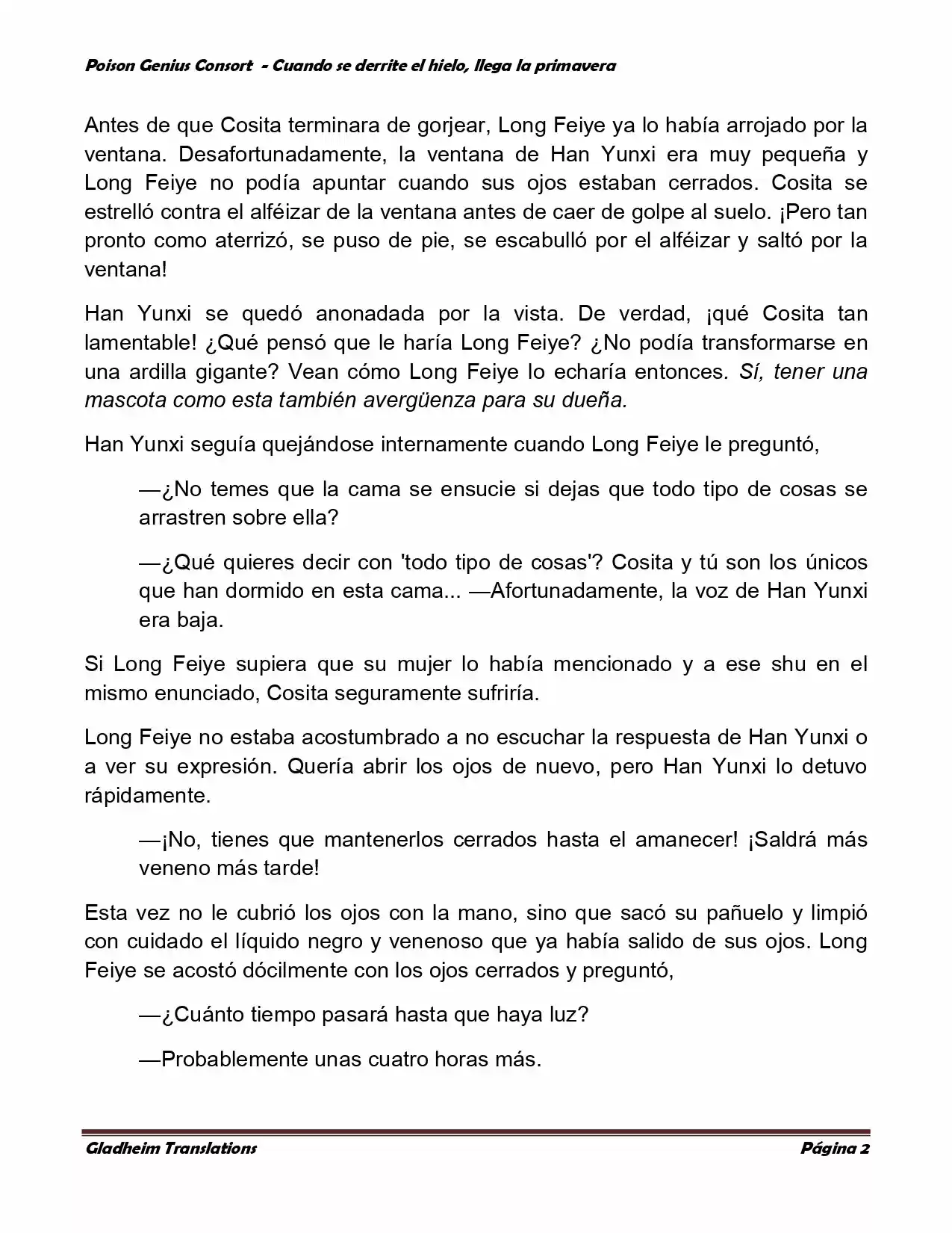 Poison Genious Consort (Novela) - Capítulo 325 - Página 2 - LectorTMOo