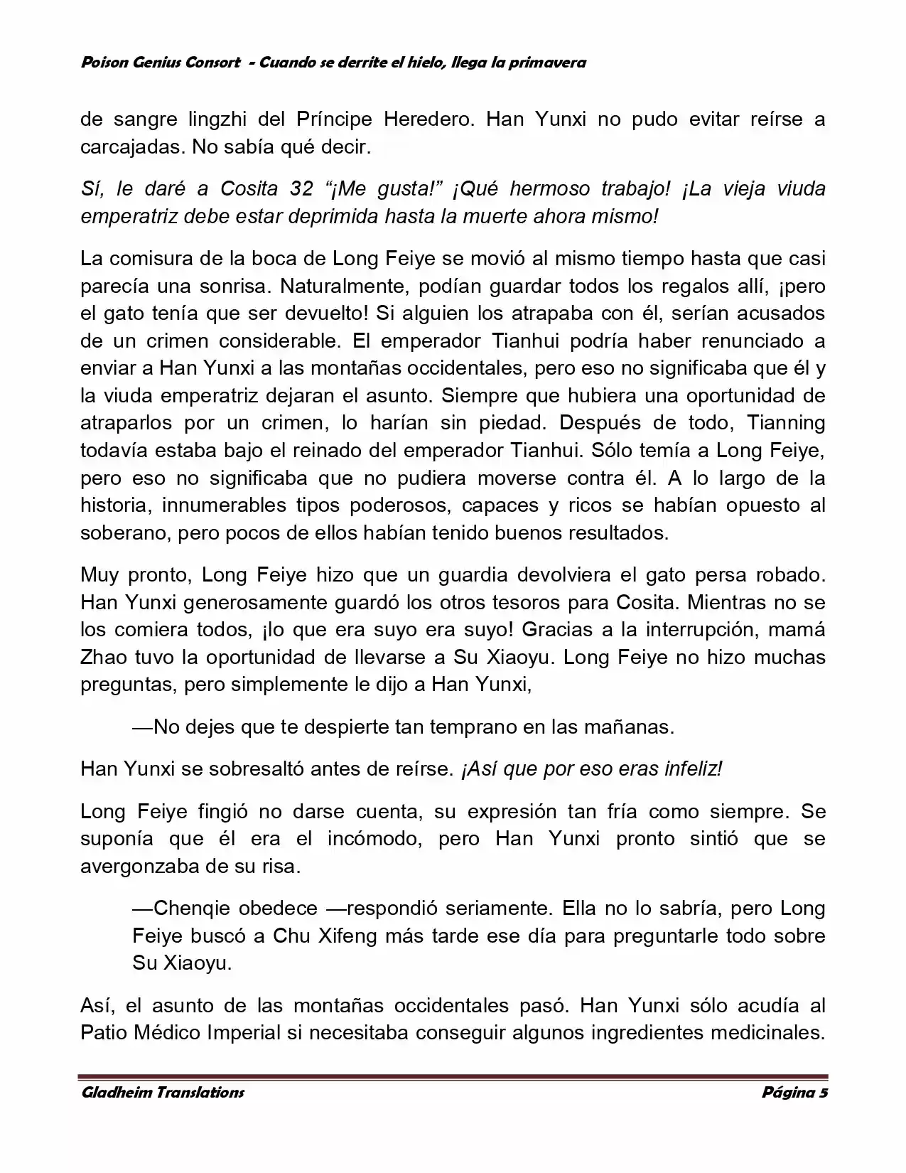 Poison Genious Consort (Novela) - Capítulo 326 - Página 5 - LectorTMOo