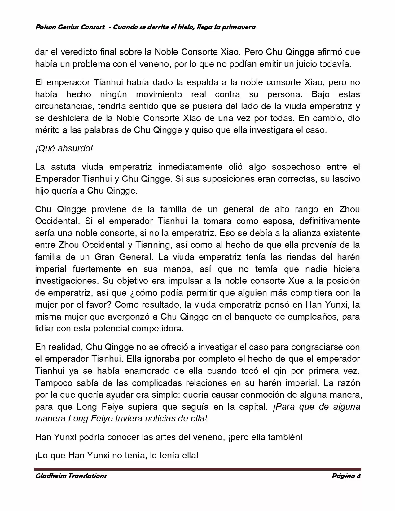 Poison Genious Consort (Novela) - Capítulo 327 - Página 4 - LectorTMOo