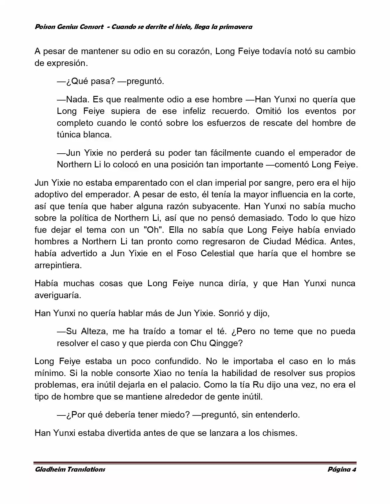 Poison Genious Consort (Novela) - Capítulo 330 - Página 4 - LectorTMOo