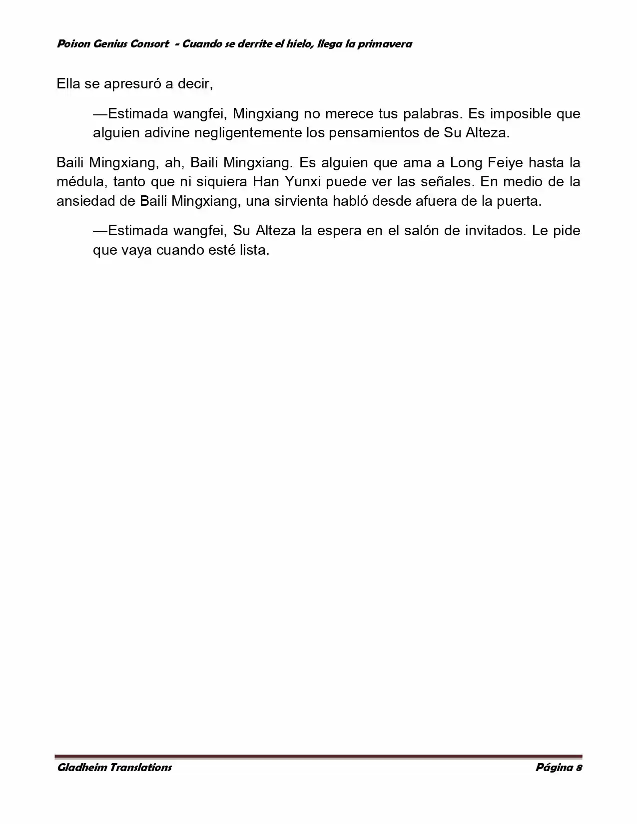 Poison Genious Consort (Novela) - Capítulo 330 - Página 8 - LectorTMOo
