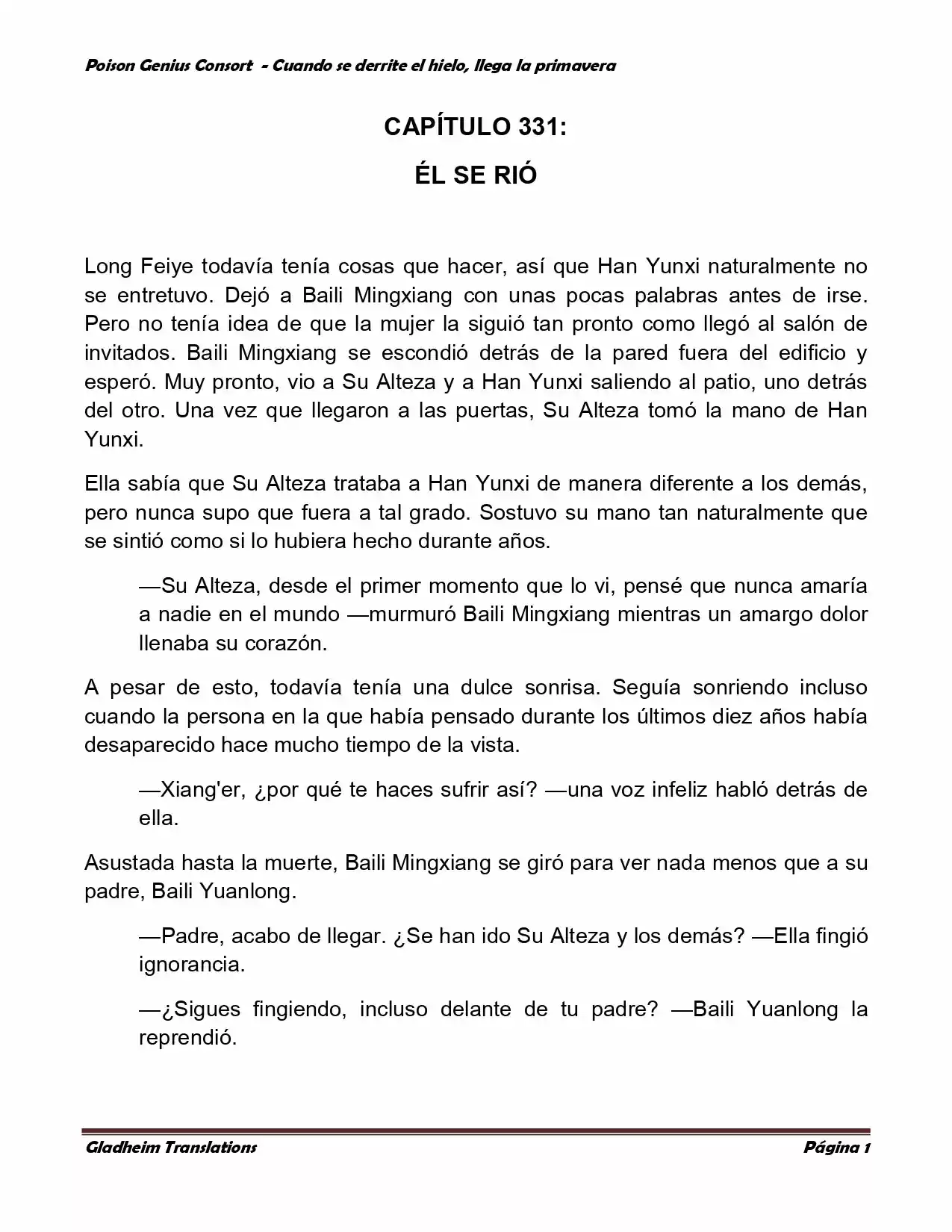 Poison Genious Consort (Novela) - Capítulo 331 - Página 1 - LectorTMOo