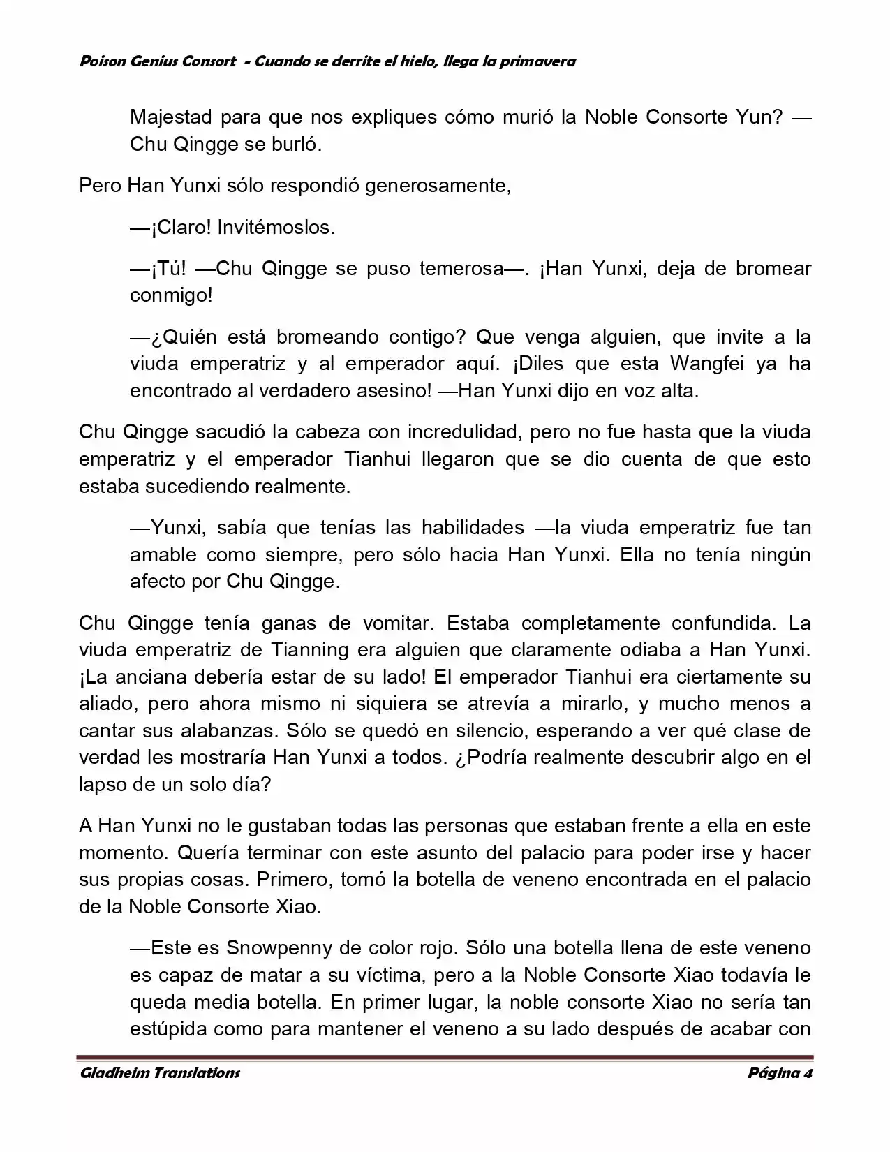 Poison Genious Consort (Novela) - Capítulo 331 - Página 4 - LectorTMOo