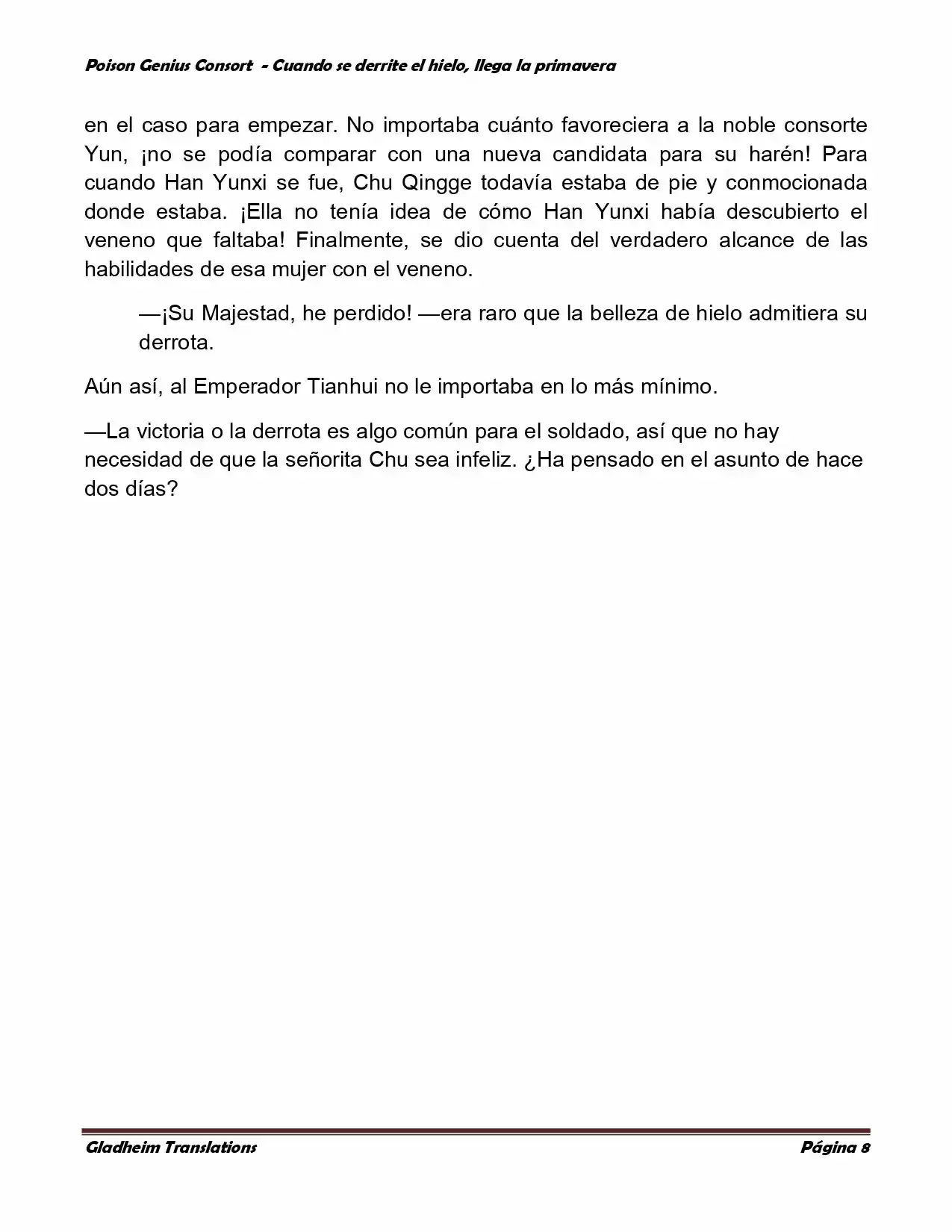 Poison Genious Consort (Novela) - Capítulo 331 - Página 8 - LectorTMOo