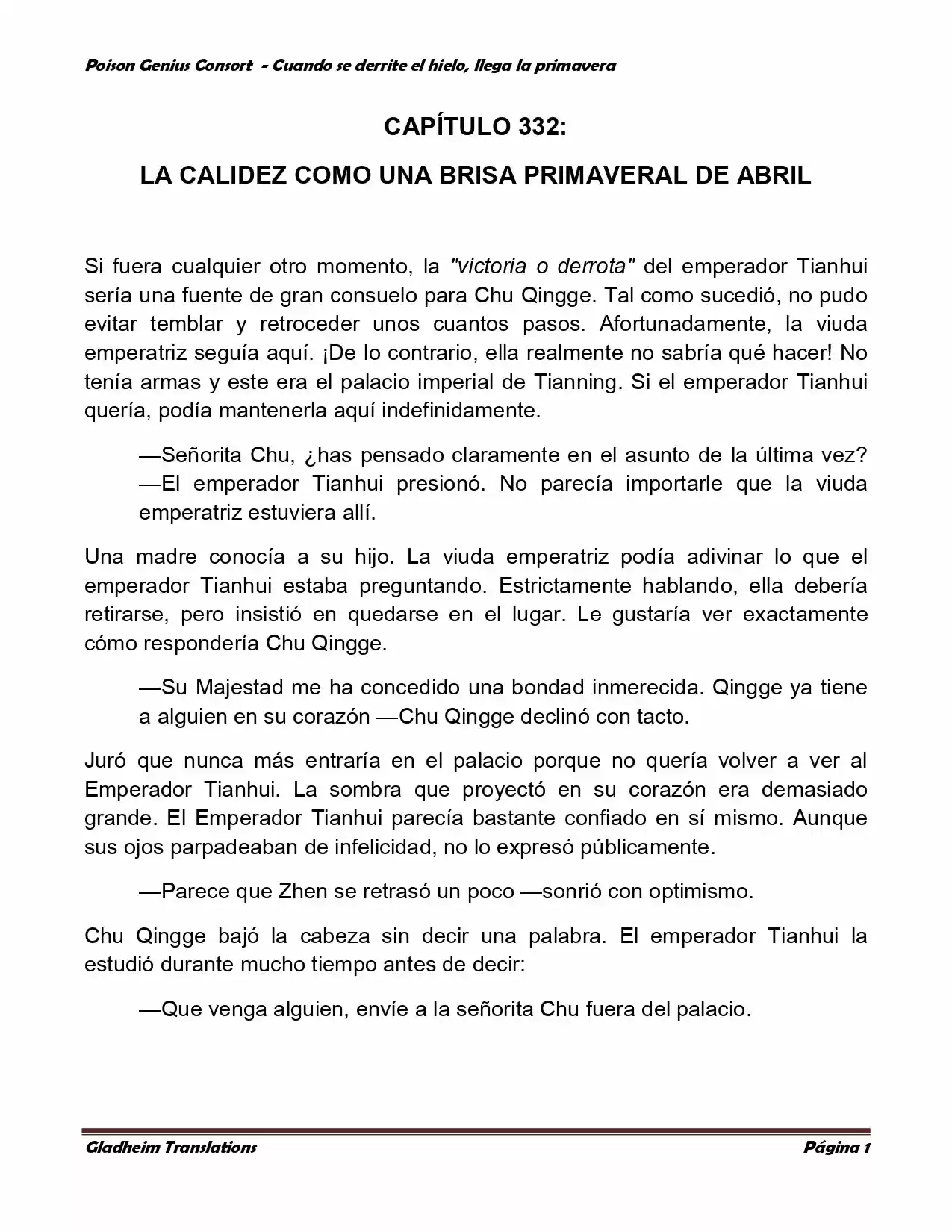 Poison Genious Consort (Novela) - Capítulo 332 - Página 1 - LectorTMOo
