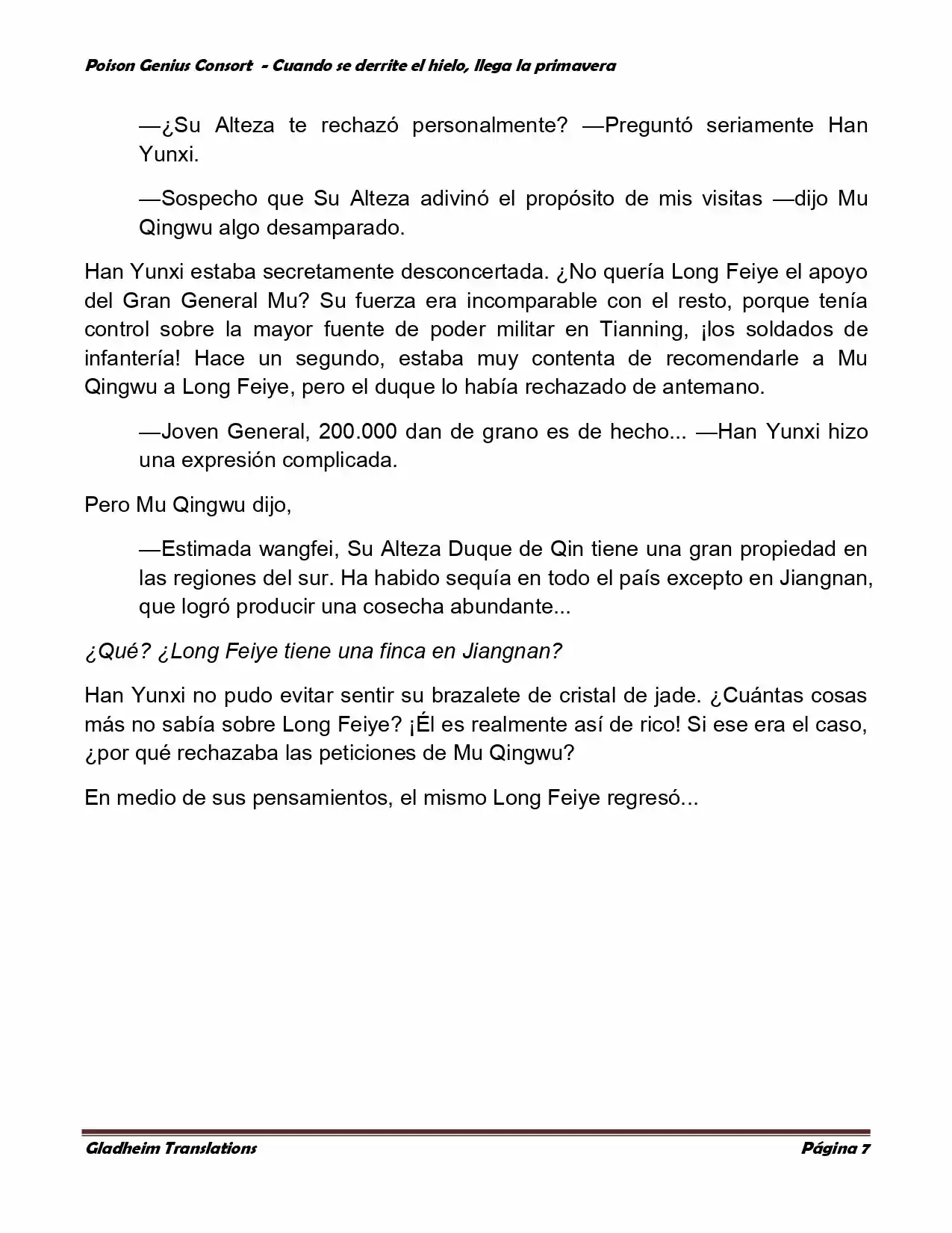 Poison Genious Consort (Novela) - Capítulo 333 - Página 7 - LectorTMOo