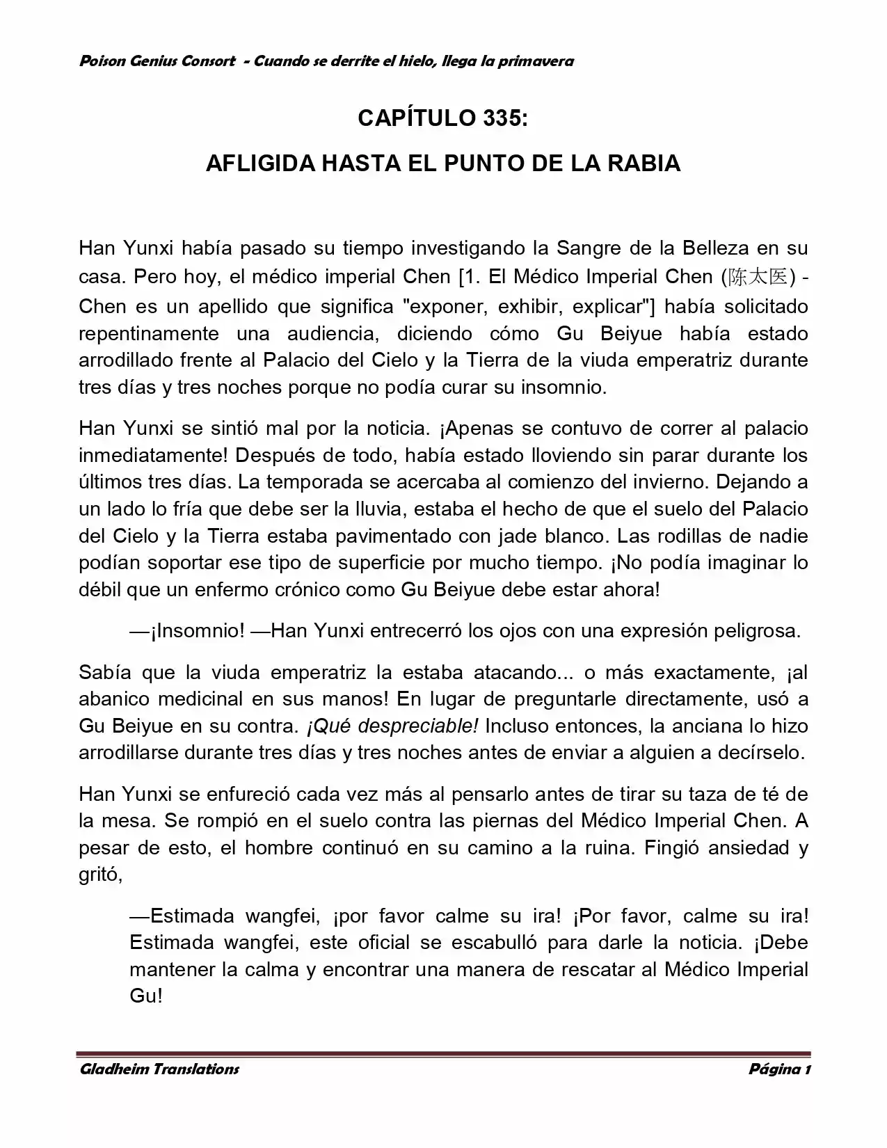 Poison Genious Consort (Novela) - Capítulo 335 - Página 1 - LectorTMOo