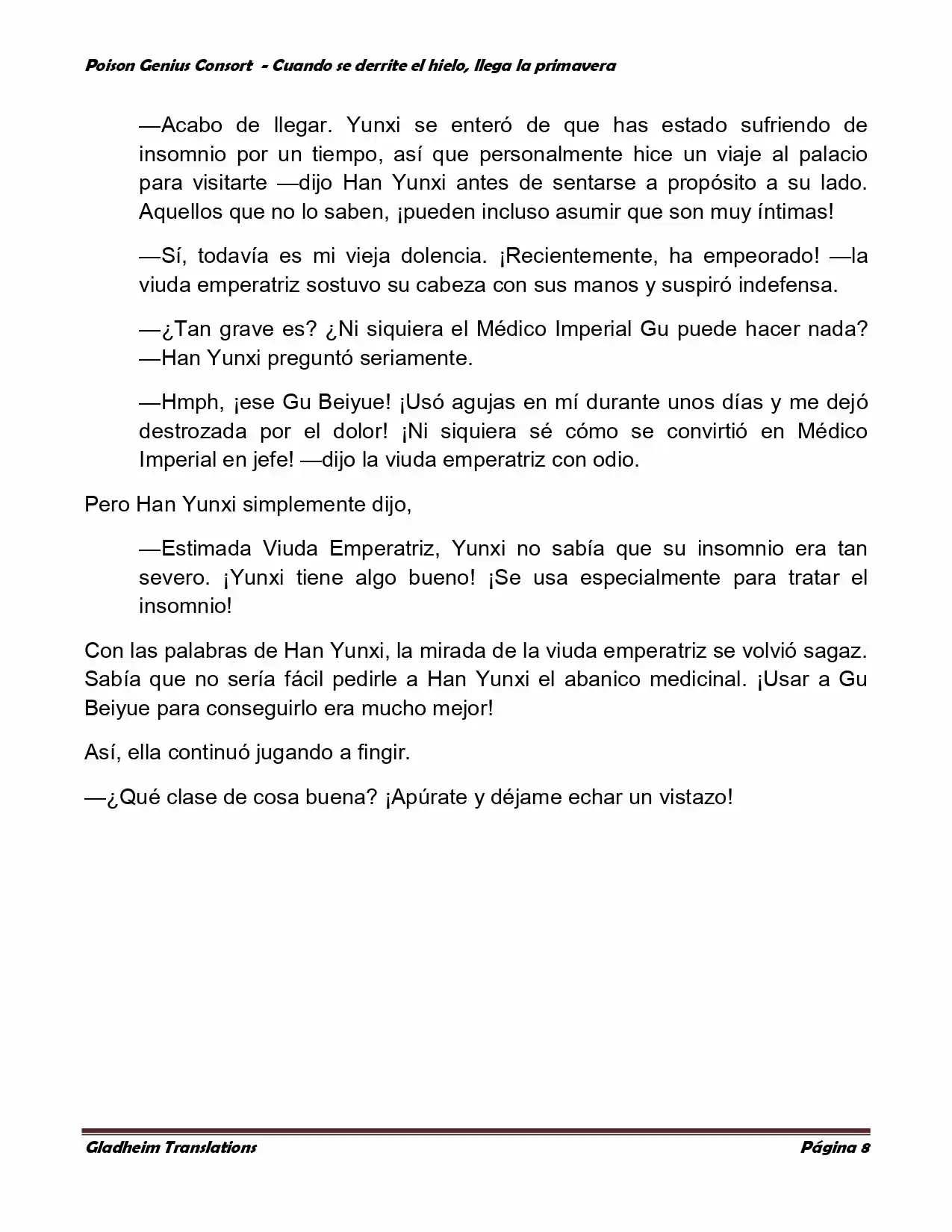 Poison Genious Consort (Novela) - Capítulo 335 - Página 8 - LectorTMOo