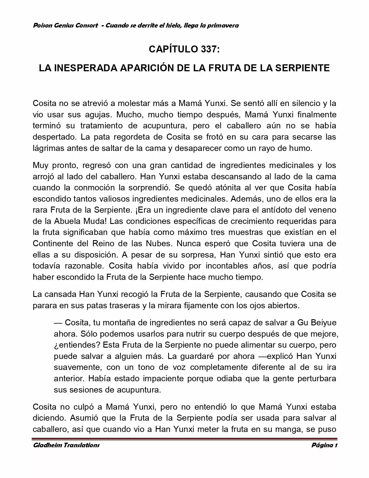 Poison Genious Consort (Novela) - Capítulo 337 - Página 1 - LectorTMOo