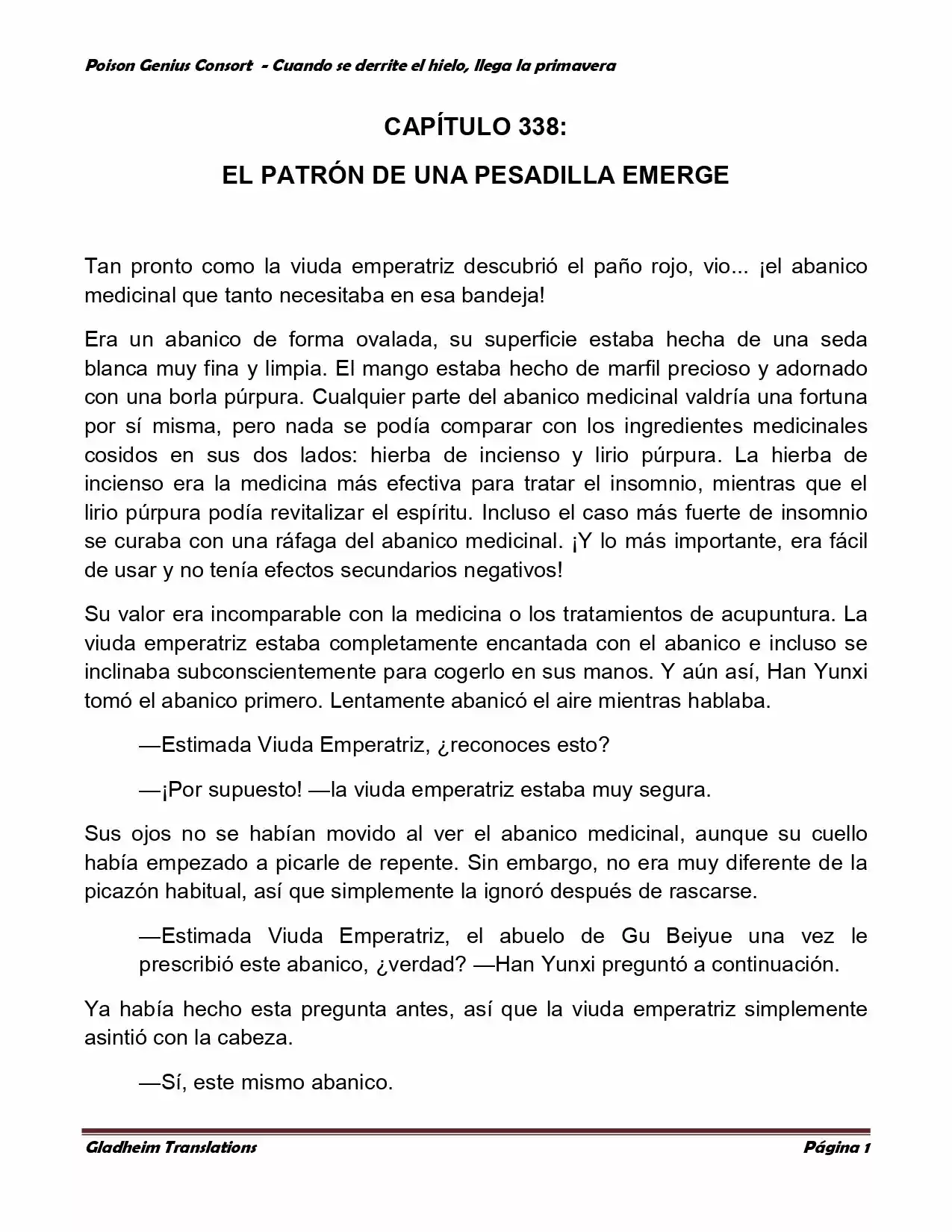 Poison Genious Consort (Novela) - Capítulo 338 - Página 1 - LectorTMOo