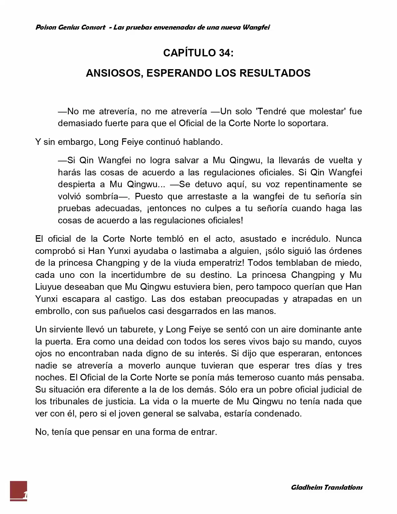 Poison Genious Consort (Novela) - Capítulo 34 - Página 1 - LectorTMOo
