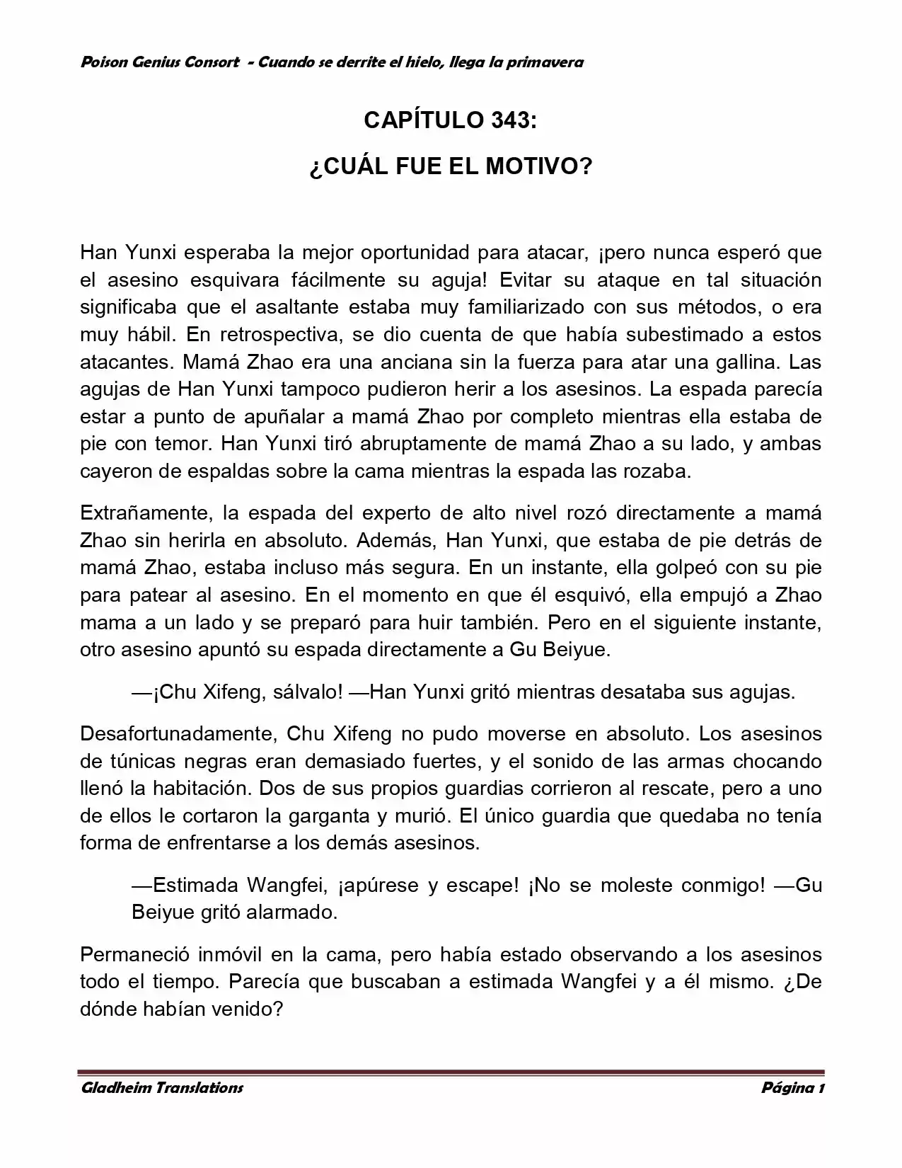 Poison Genious Consort (Novela) - Capítulo 343 - Página 1 - LectorTMOo