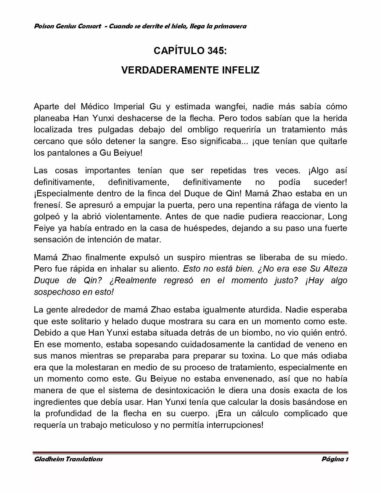Poison Genious Consort (Novela) - Capítulo 345 - Página 1 - LectorTMOo