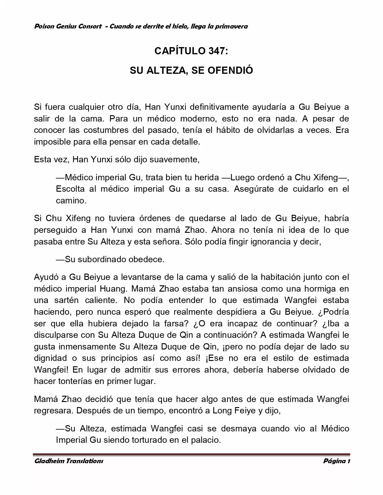 Poison Genious Consort (Novela) - Capítulo 347 - Página 1 - LectorTMOo