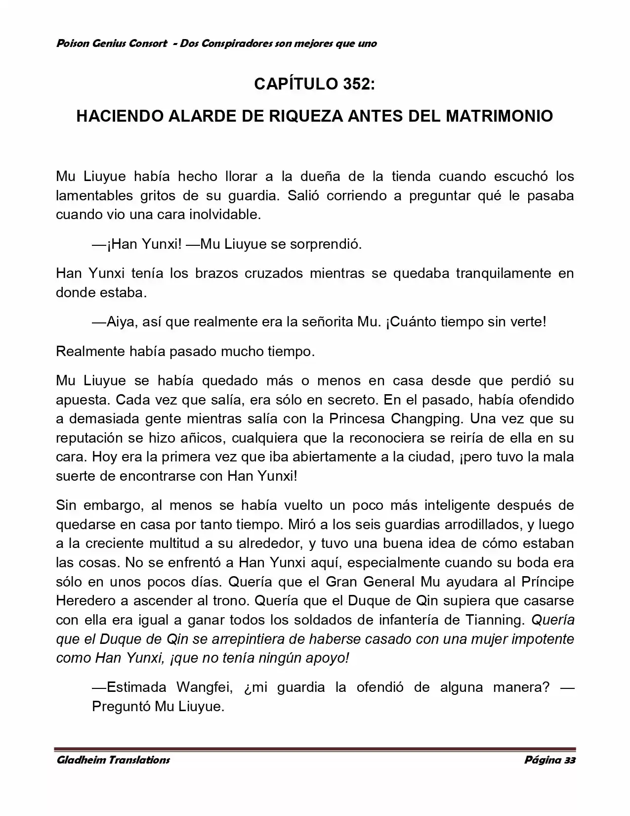 Poison Genious Consort (Novela) - Capítulo 348 - Página 32 - LectorTMOo