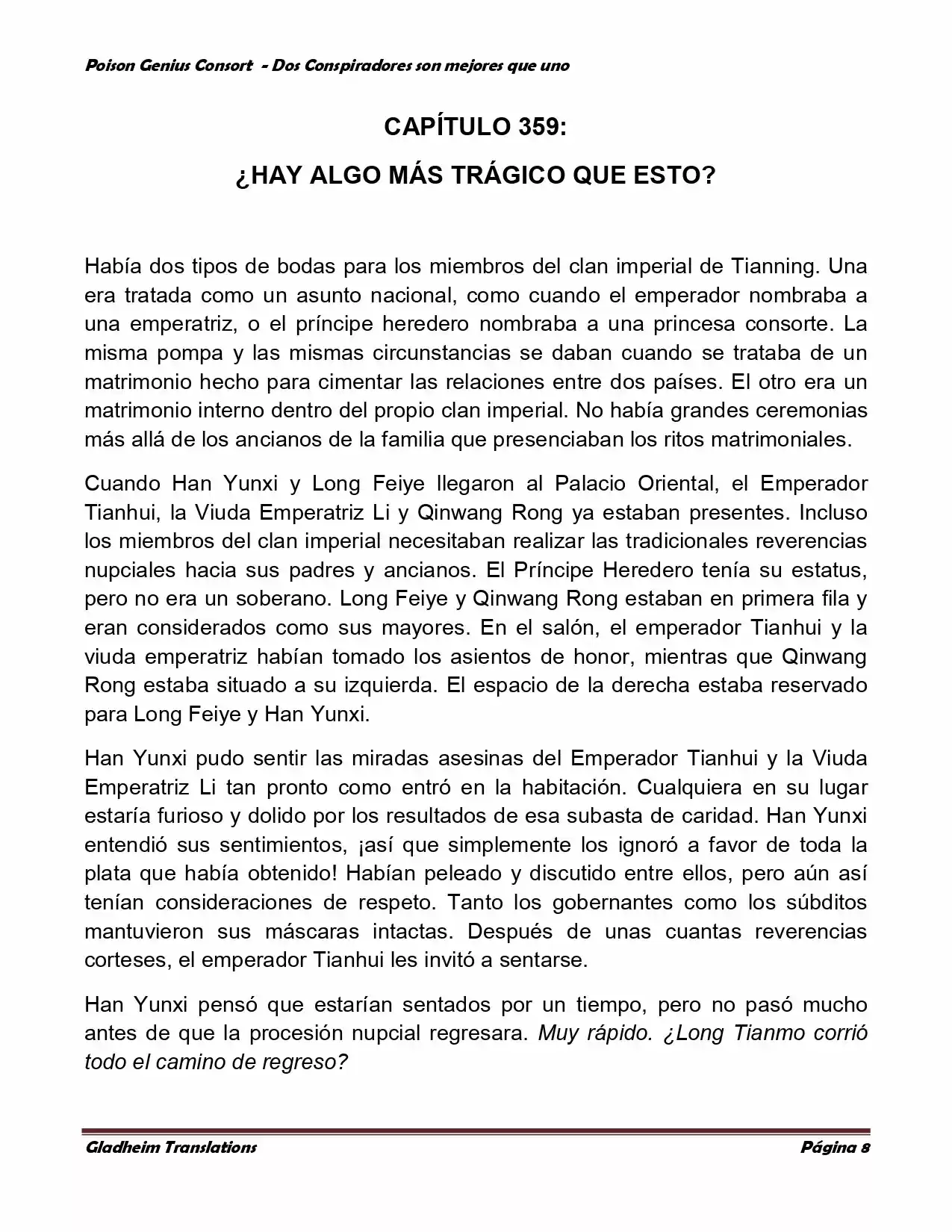 Poison Genious Consort (Novela) - Capítulo 349 - Página 8 - LectorTMOo