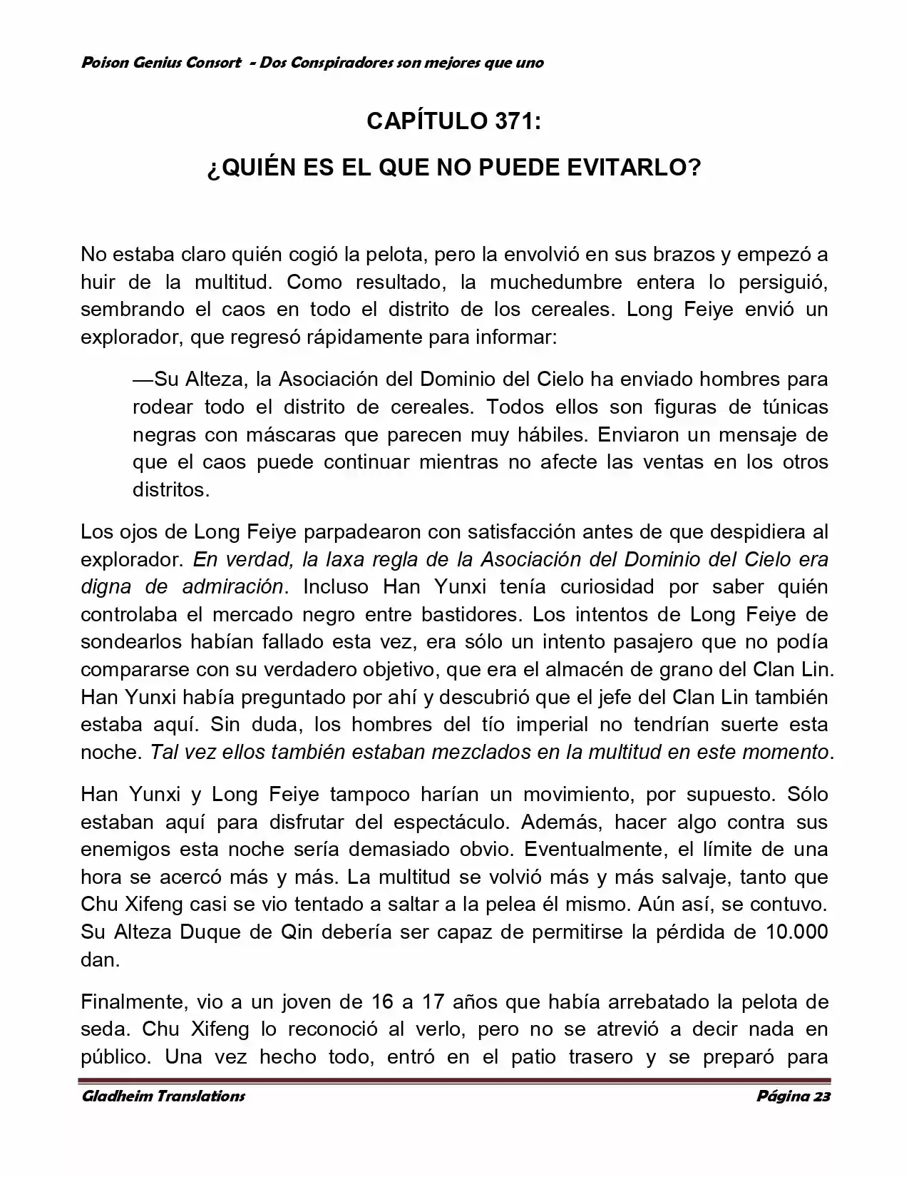 Poison Genious Consort (Novela) - Capítulo 350 - Página 23 - LectorTMOo