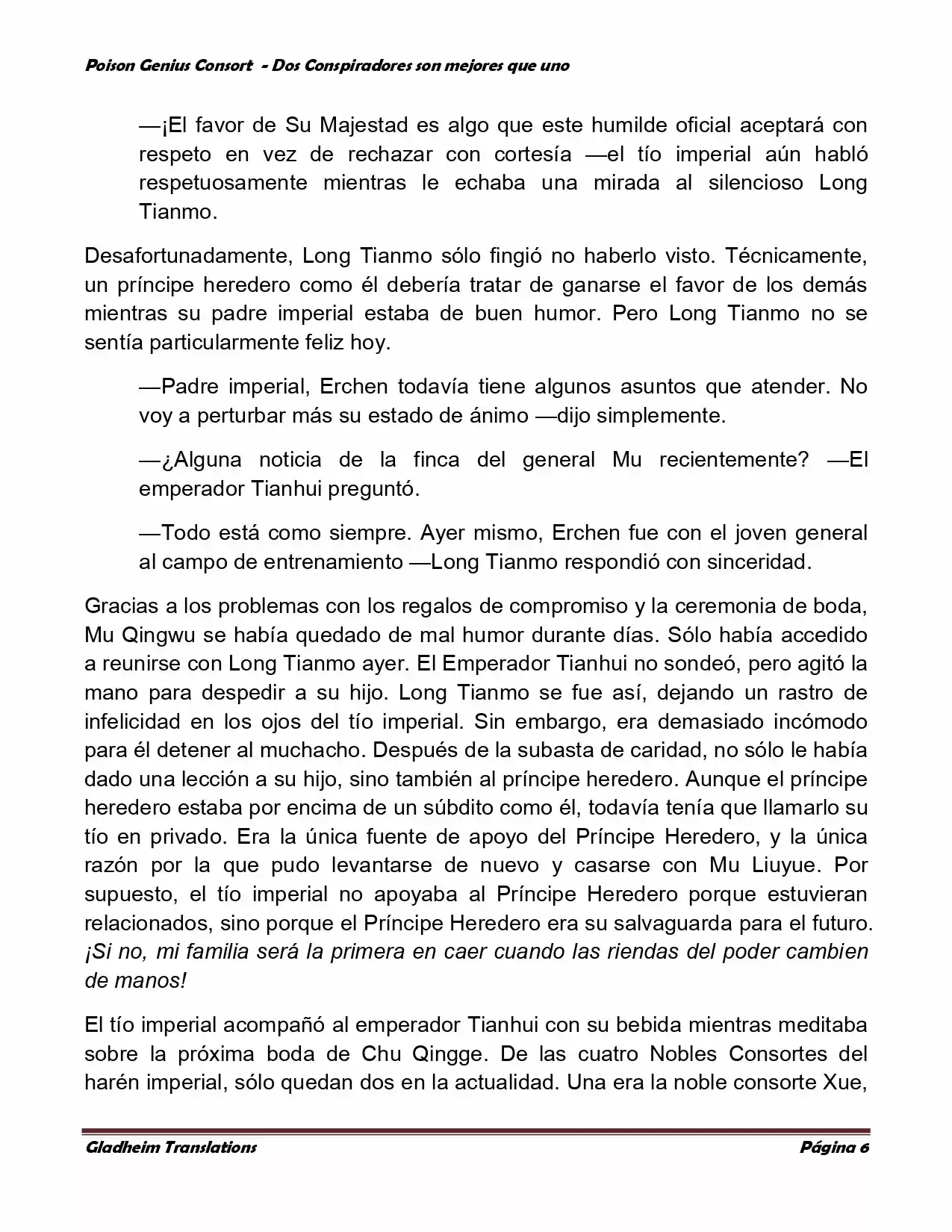 Poison Genious Consort (Novela) - Capítulo 351 - Página 6 - LectorTMOo