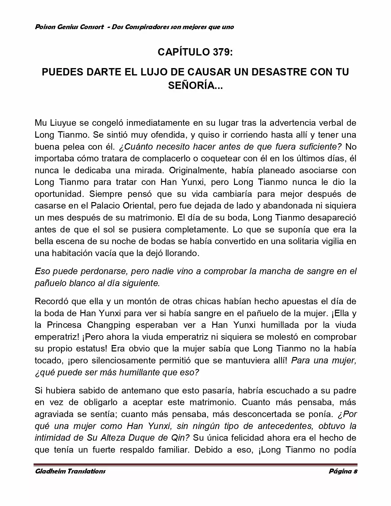 Poison Genious Consort (Novela) - Capítulo 351 - Página 8 - LectorTMOo