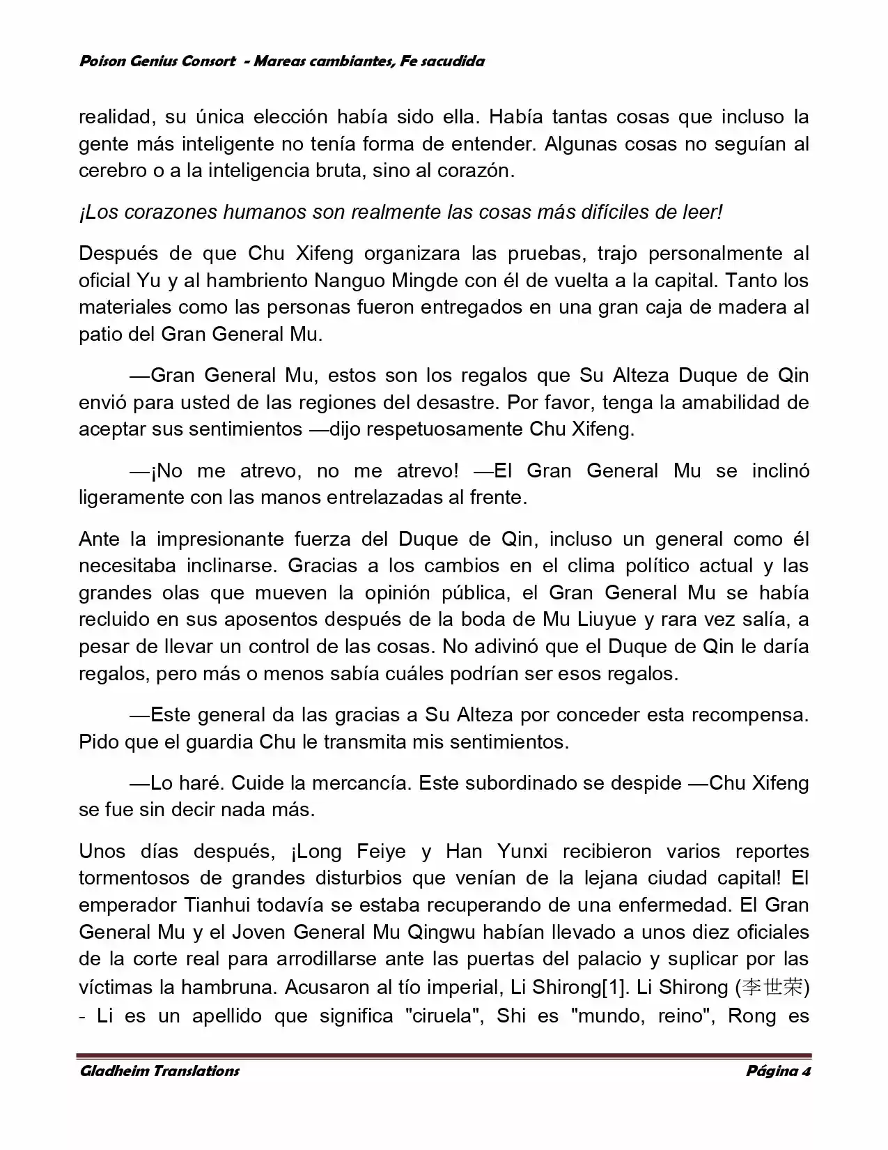 Poison Genious Consort (Novela) - Capítulo 352 - Página 4 - LectorTMOo