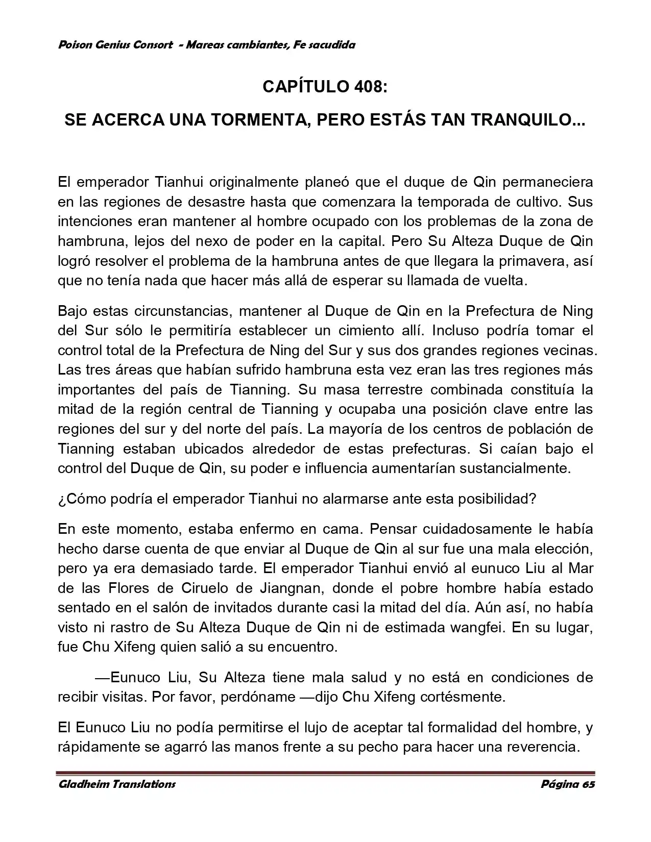 Poison Genious Consort (Novela) - Capítulo 353 - Página 65 - LectorTMOo