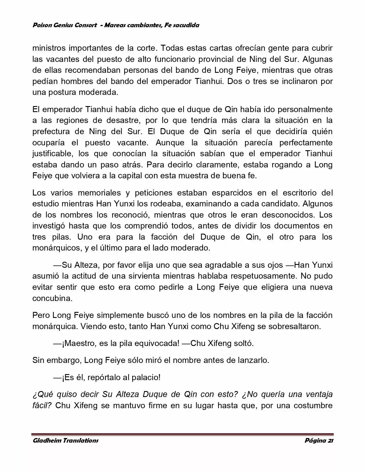 Poison Genious Consort (Novela) - Capítulo 354 - Página 20 - LectorTMOo