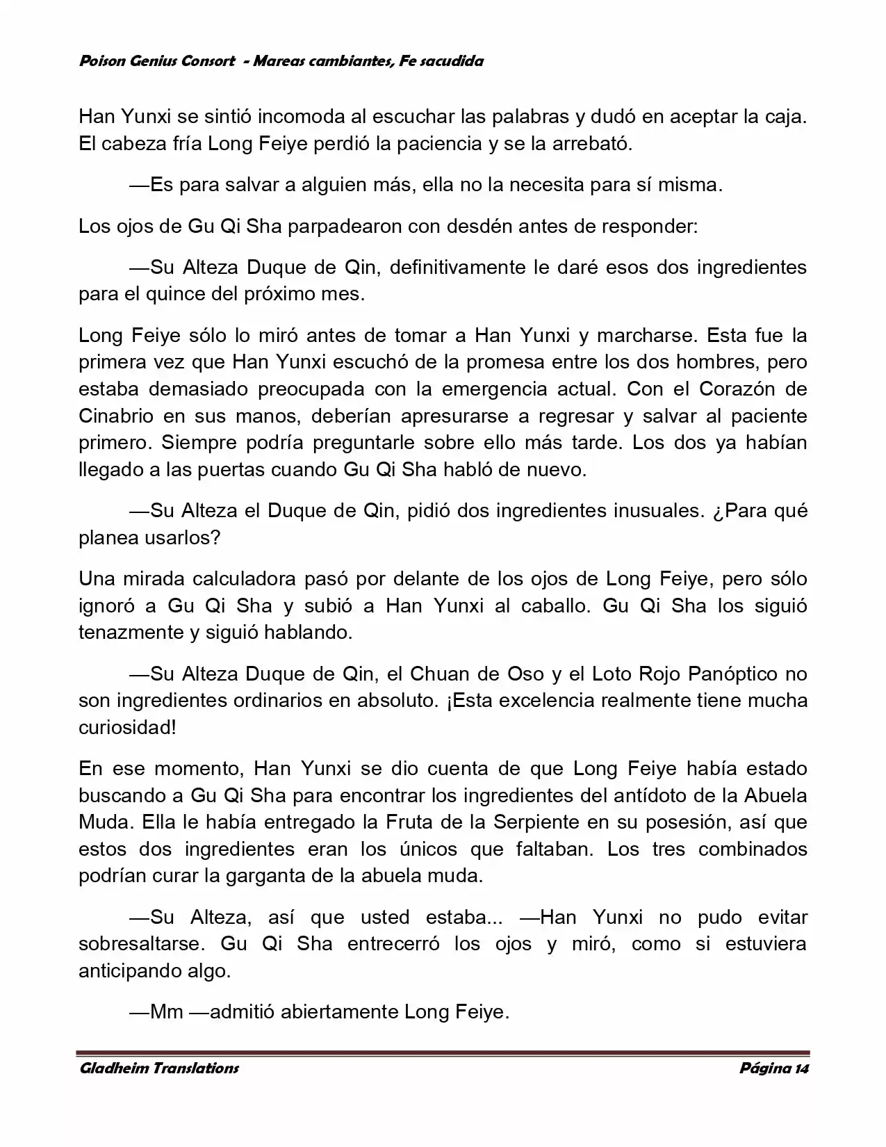 Poison Genious Consort (Novela) - Capítulo 355 - Página 14 - LectorTMOo
