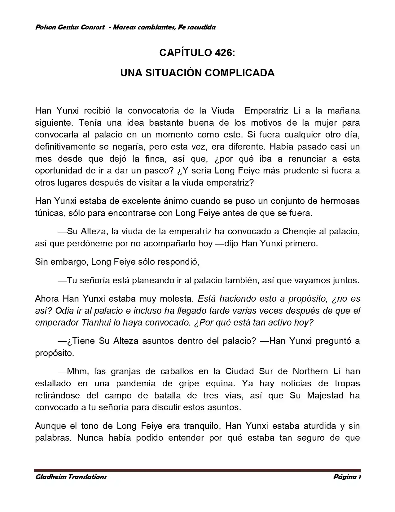 Poison Genious Consort (Novela) - Capítulo 356 - Página 1 - LectorTMOo