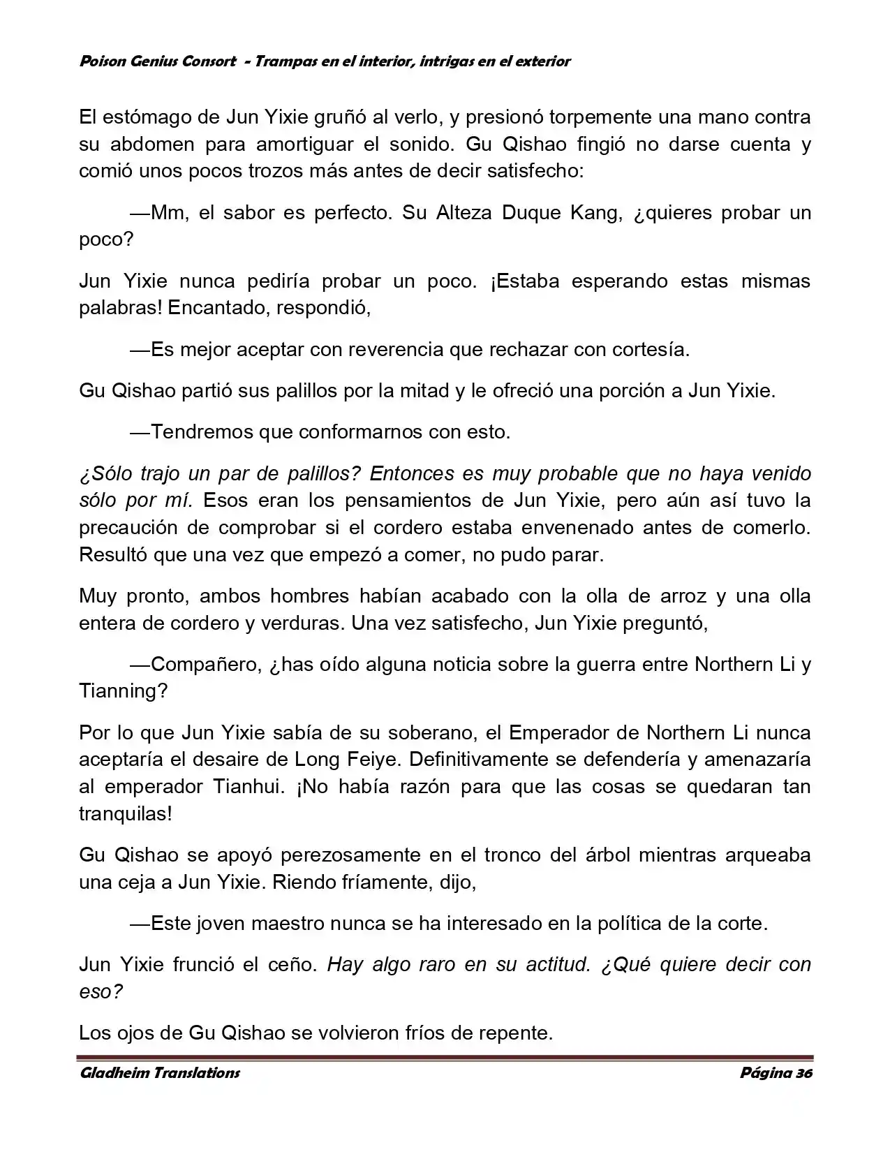 Poison Genious Consort (Novela) - Capítulo 357 - Página 36 - LectorTMOo