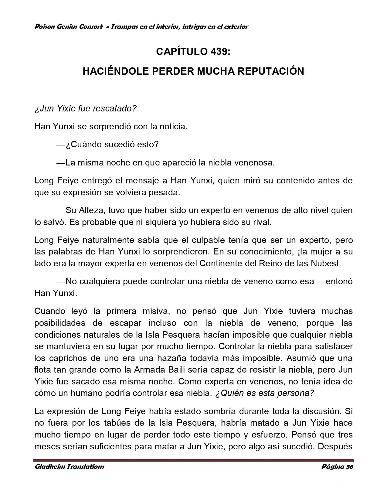 Poison Genious Consort (Novela) - Capítulo 357 - Página 56 - LectorTMOo