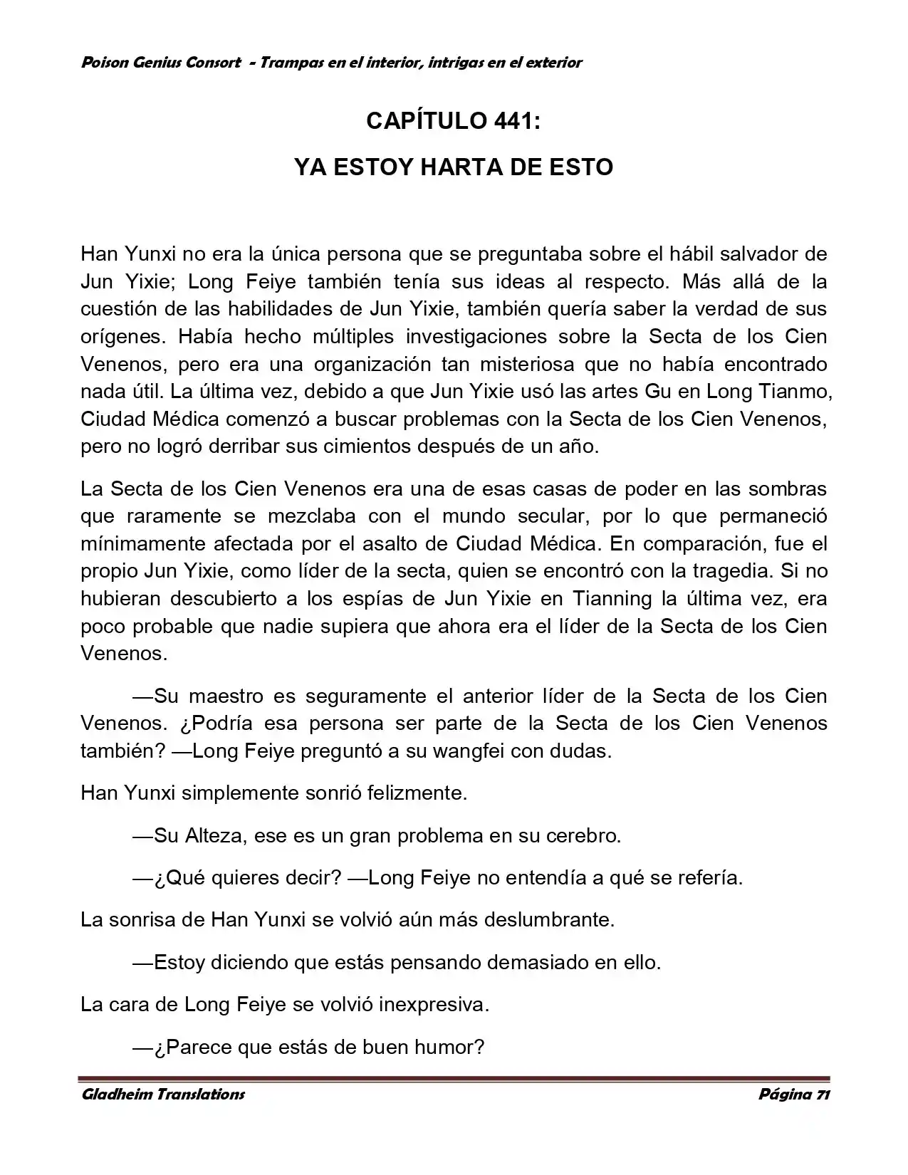 Poison Genious Consort (Novela) - Capítulo 357 - Página 71 - LectorTMOo