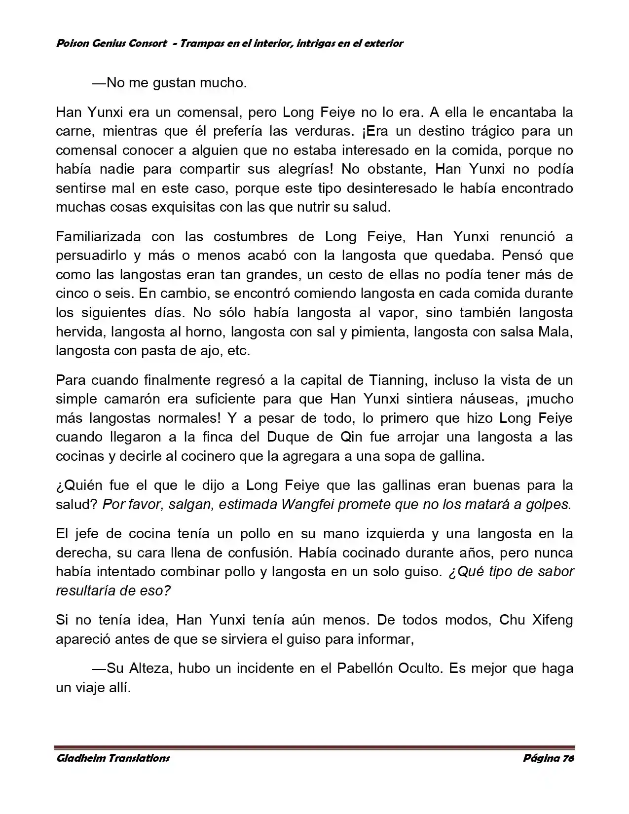 Poison Genious Consort (Novela) - Capítulo 357 - Página 76 - LectorTMOo