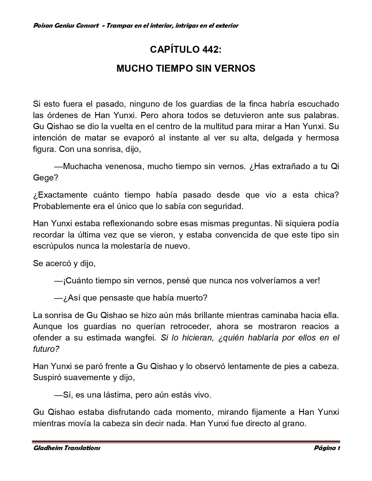 Poison Genious Consort (Novela) - Capítulo 358 - Página 1 - LectorTMOo
