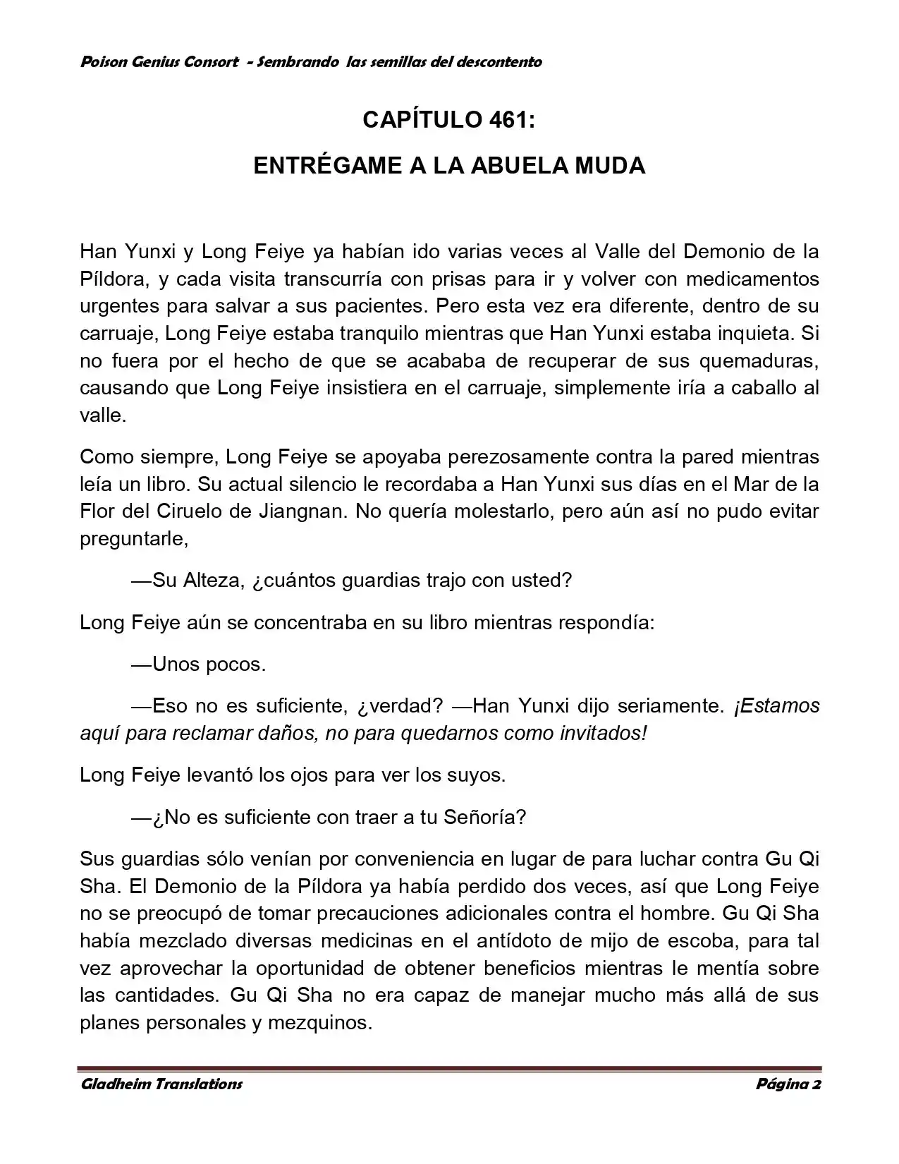 Poison Genious Consort (Novela) - Capítulo 360 - Página 2 - LectorTMOo