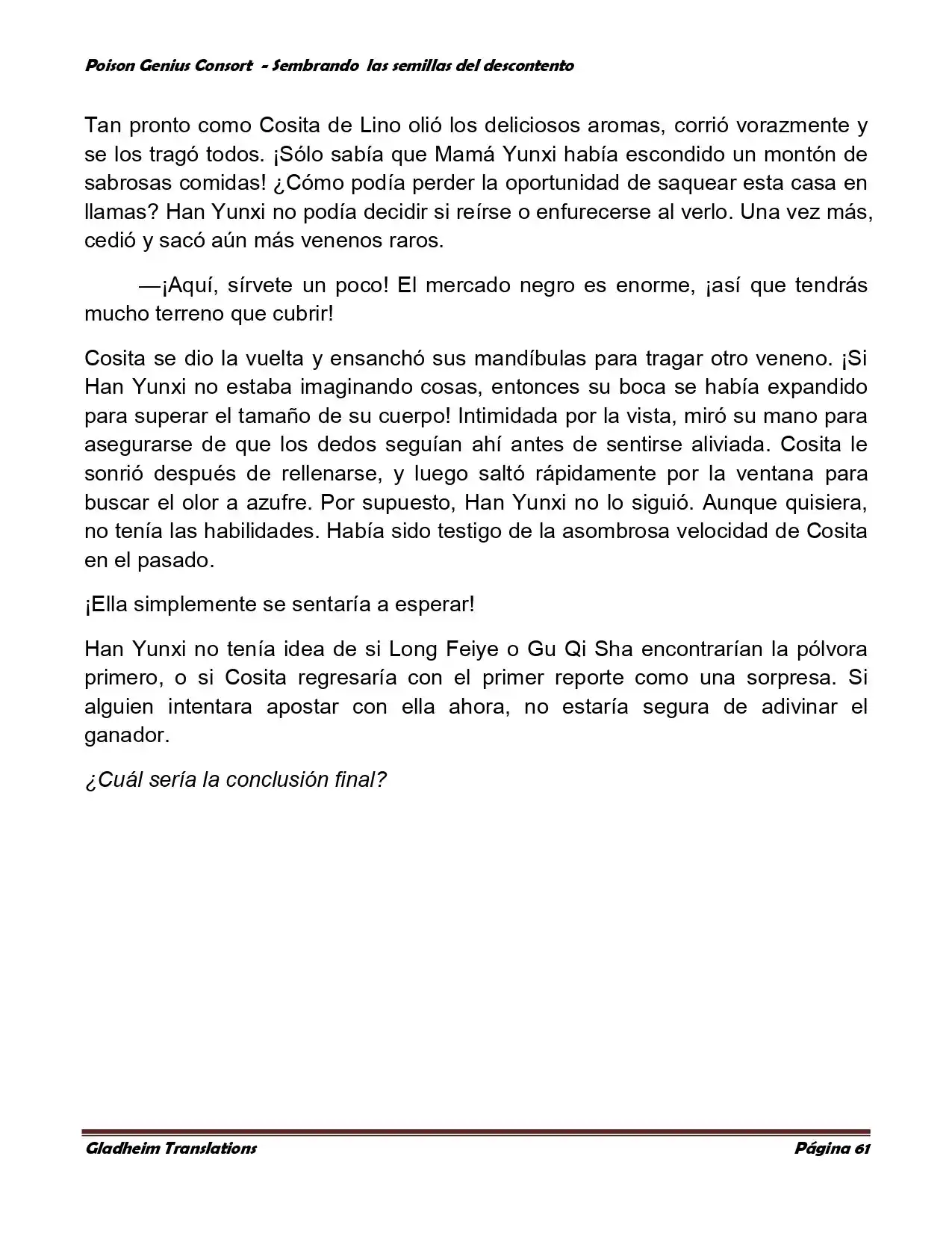 Poison Genious Consort (Novela) - Capítulo 361 - Página 61 - LectorTMOo