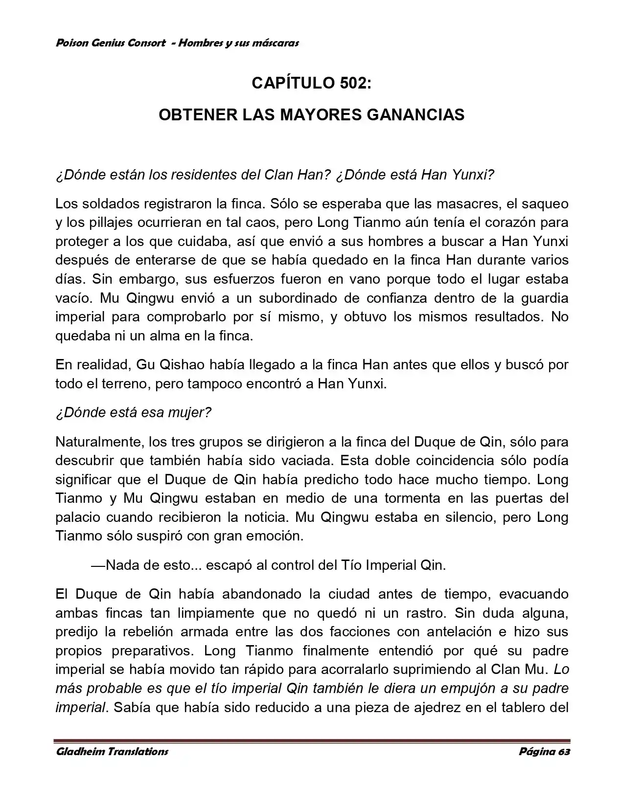 Poison Genious Consort (Novela) - Capítulo 364 - Página 63 - LectorTMOo