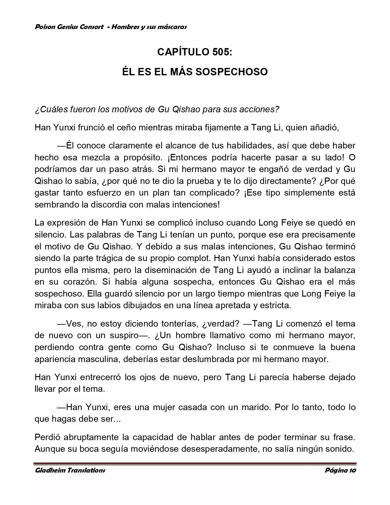Poison Genious Consort (Novela) - Capítulo 365 - Página 10 - LectorTMOo