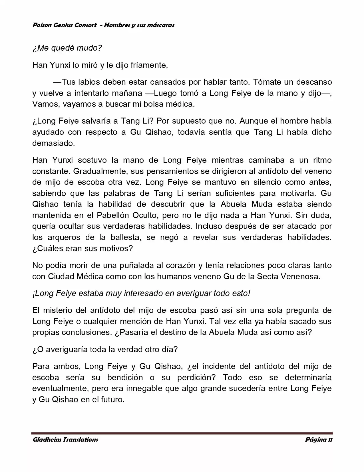 Poison Genious Consort (Novela) - Capítulo 365 - Página 11 - LectorTMOo