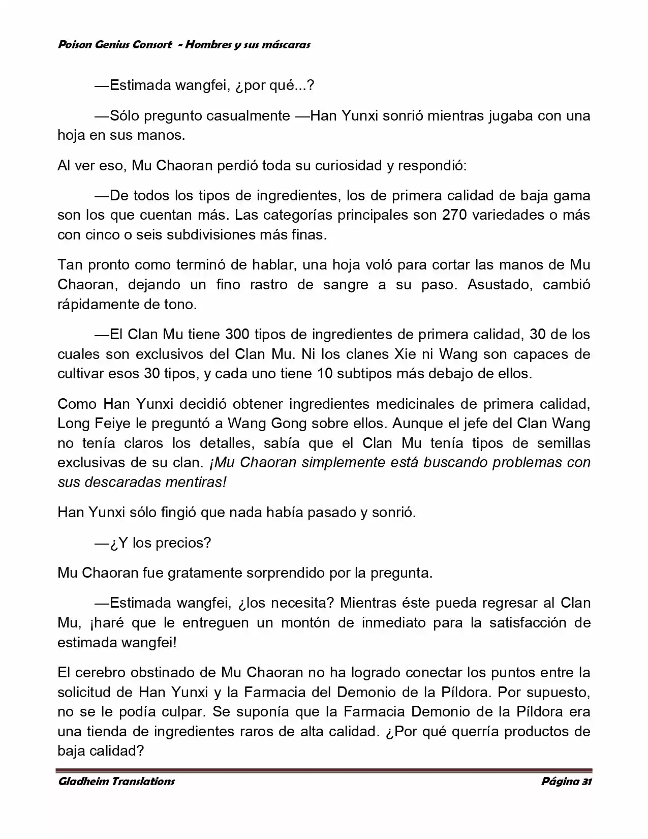 Poison Genious Consort (Novela) - Capítulo 365 - Página 31 - LectorTMOo