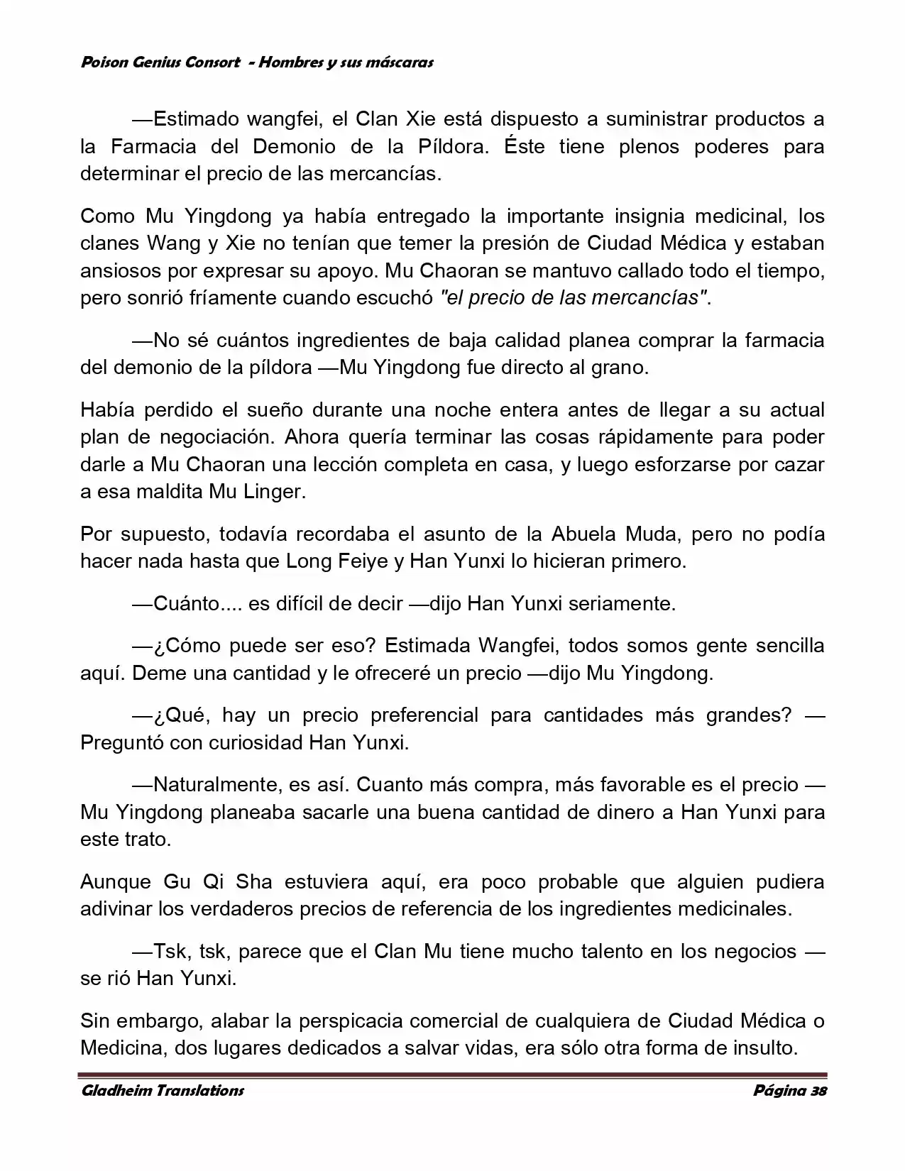 Poison Genious Consort (Novela) - Capítulo 365 - Página 38 - LectorTMOo