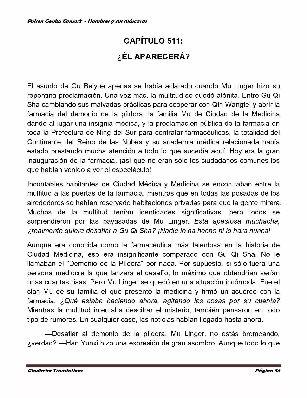 Poison Genious Consort (Novela) - Capítulo 365 - Página 56 - LectorTMOo