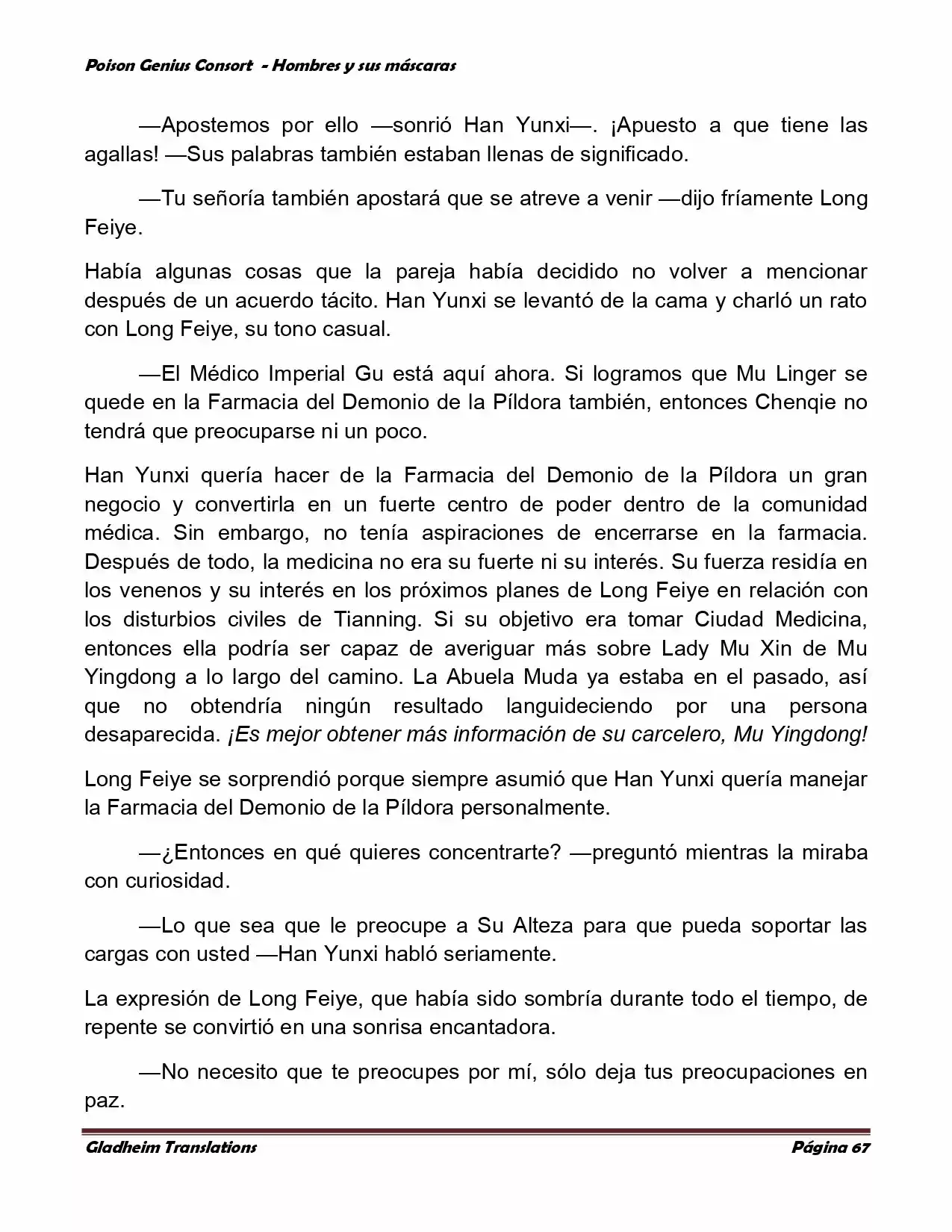 Poison Genious Consort (Novela) - Capítulo 365 - Página 67 - LectorTMOo