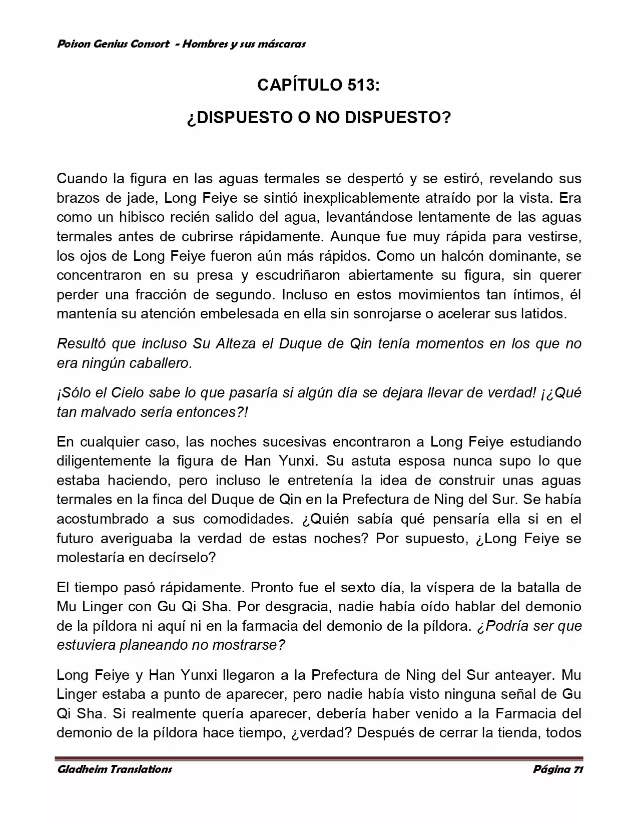 Poison Genious Consort (Novela) - Capítulo 365 - Página 71 - LectorTMOo
