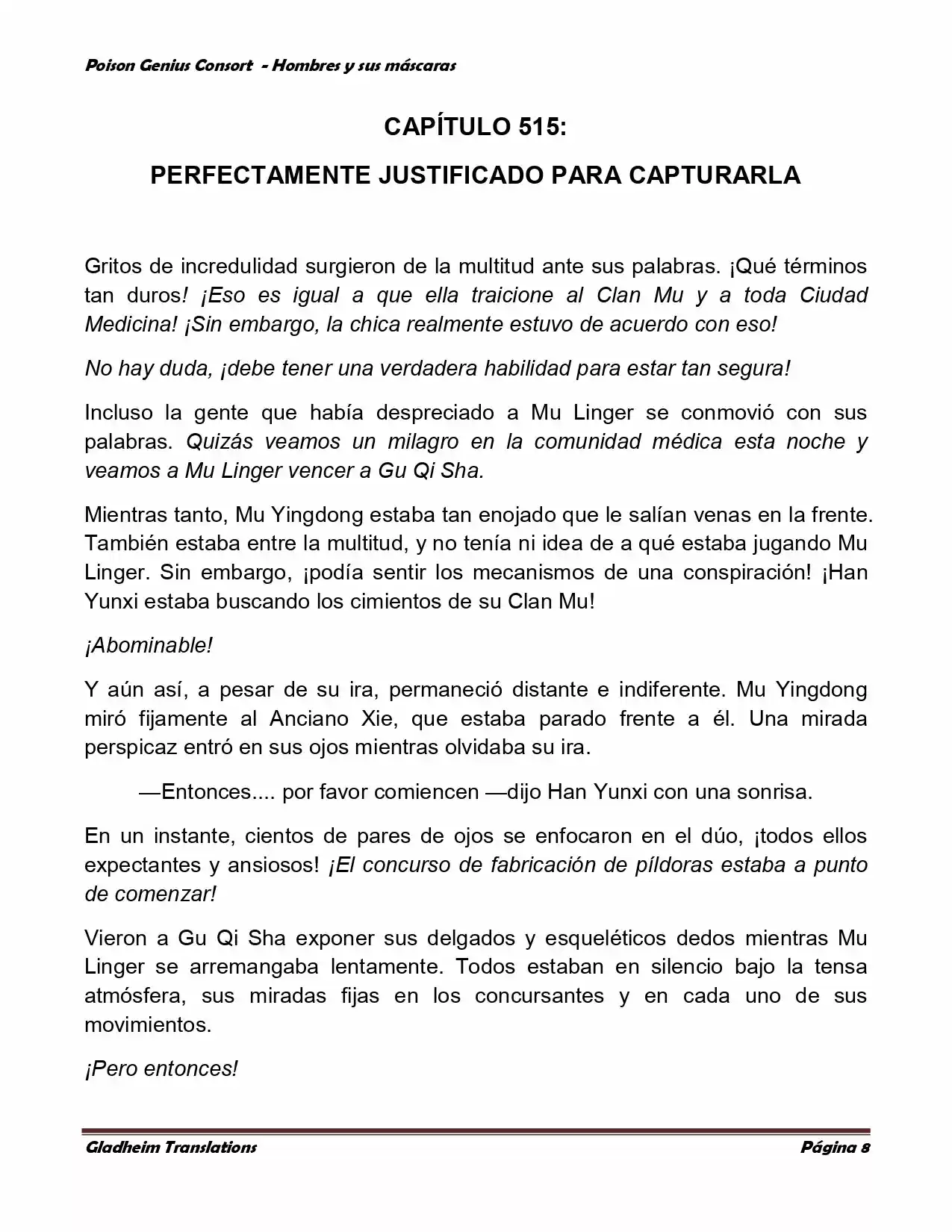 Poison Genious Consort (Novela) - Capítulo 366 - Página 8 - LectorTMOo