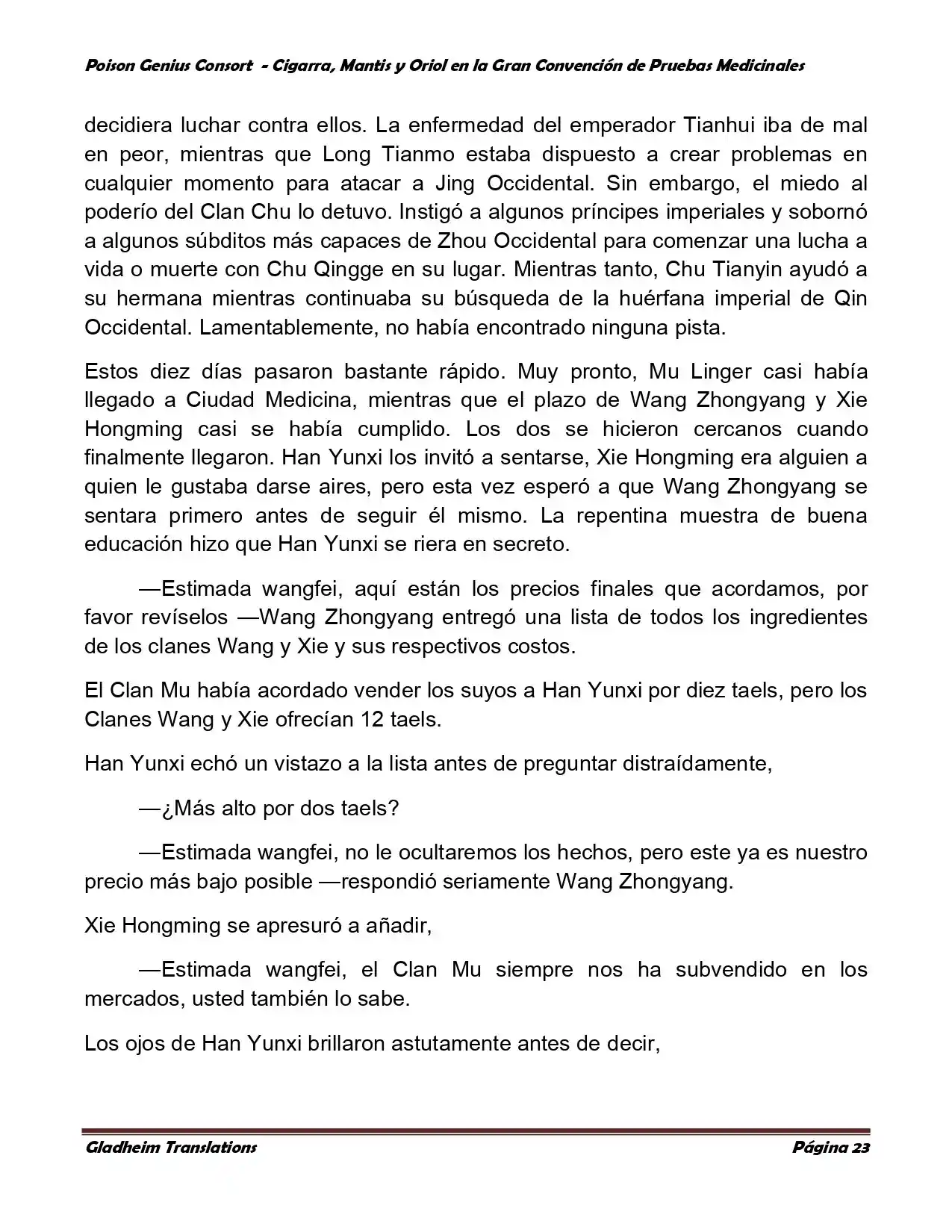 Poison Genious Consort (Novela) - Capítulo 367 - Página 23 - LectorTMOo