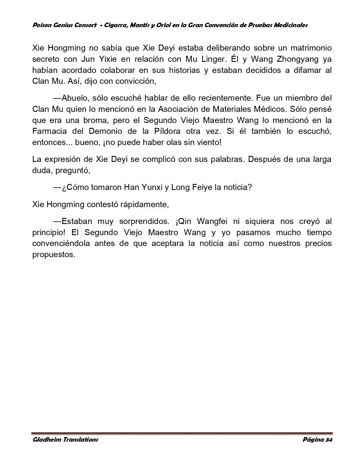 Poison Genious Consort (Novela) - Capítulo 367 - Página 34 - LectorTMOo