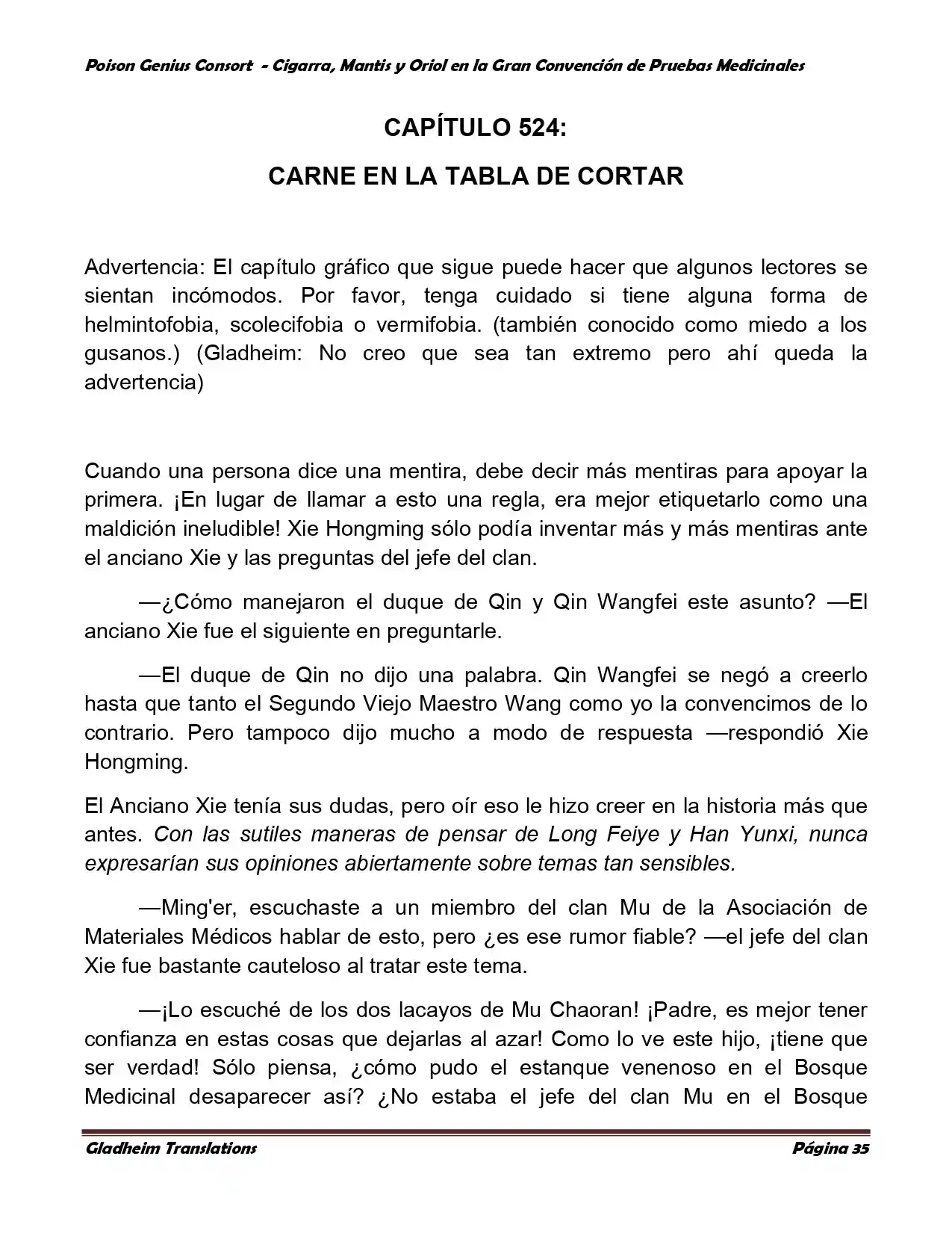 Poison Genious Consort (Novela) - Capítulo 367 - Página 35 - LectorTMOo