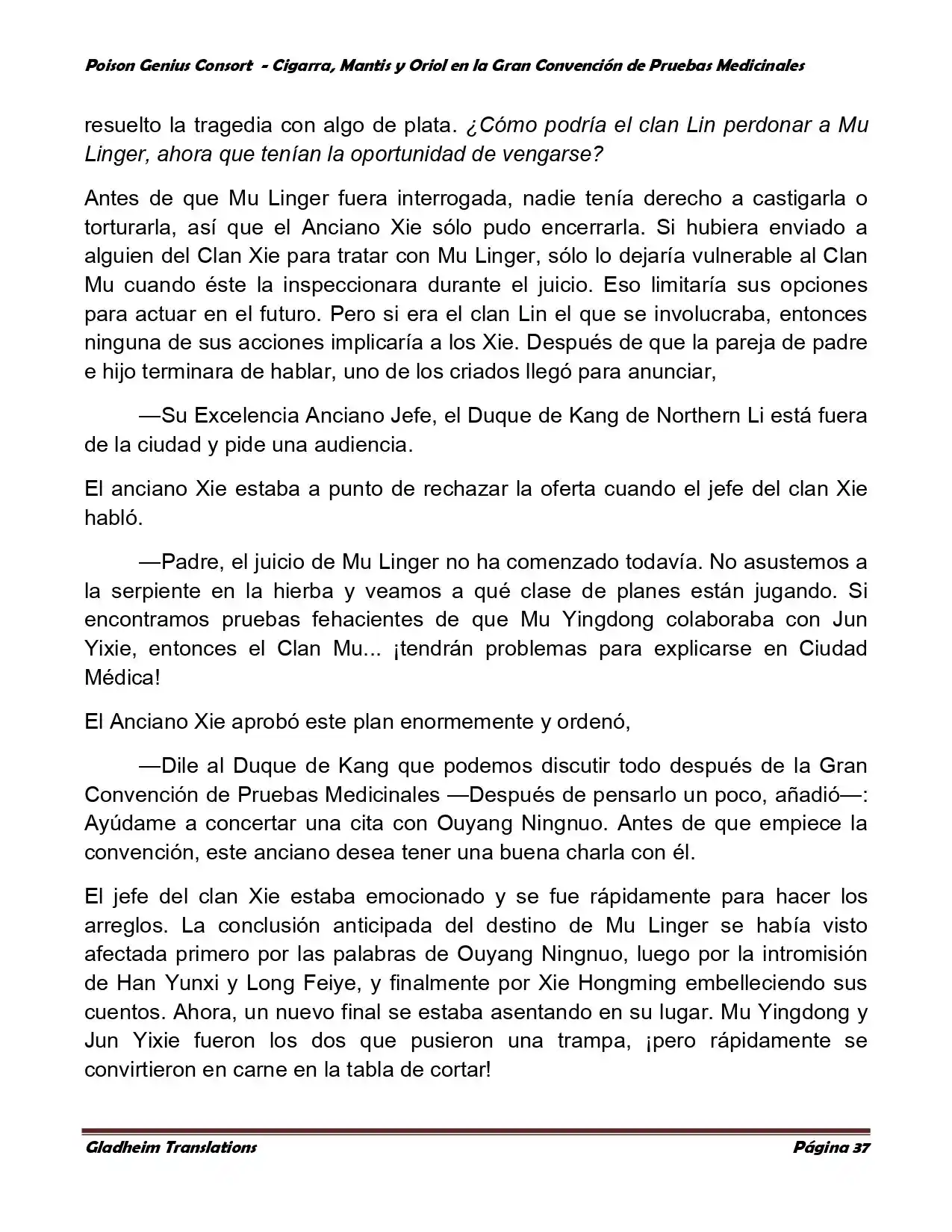 Poison Genious Consort (Novela) - Capítulo 367 - Página 37 - LectorTMOo
