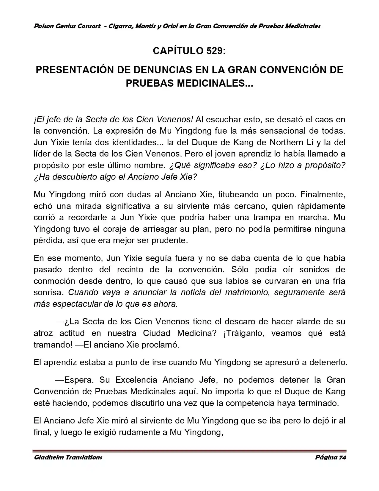 Poison Genious Consort (Novela) - Capítulo 367 - Página 74 - LectorTMOo